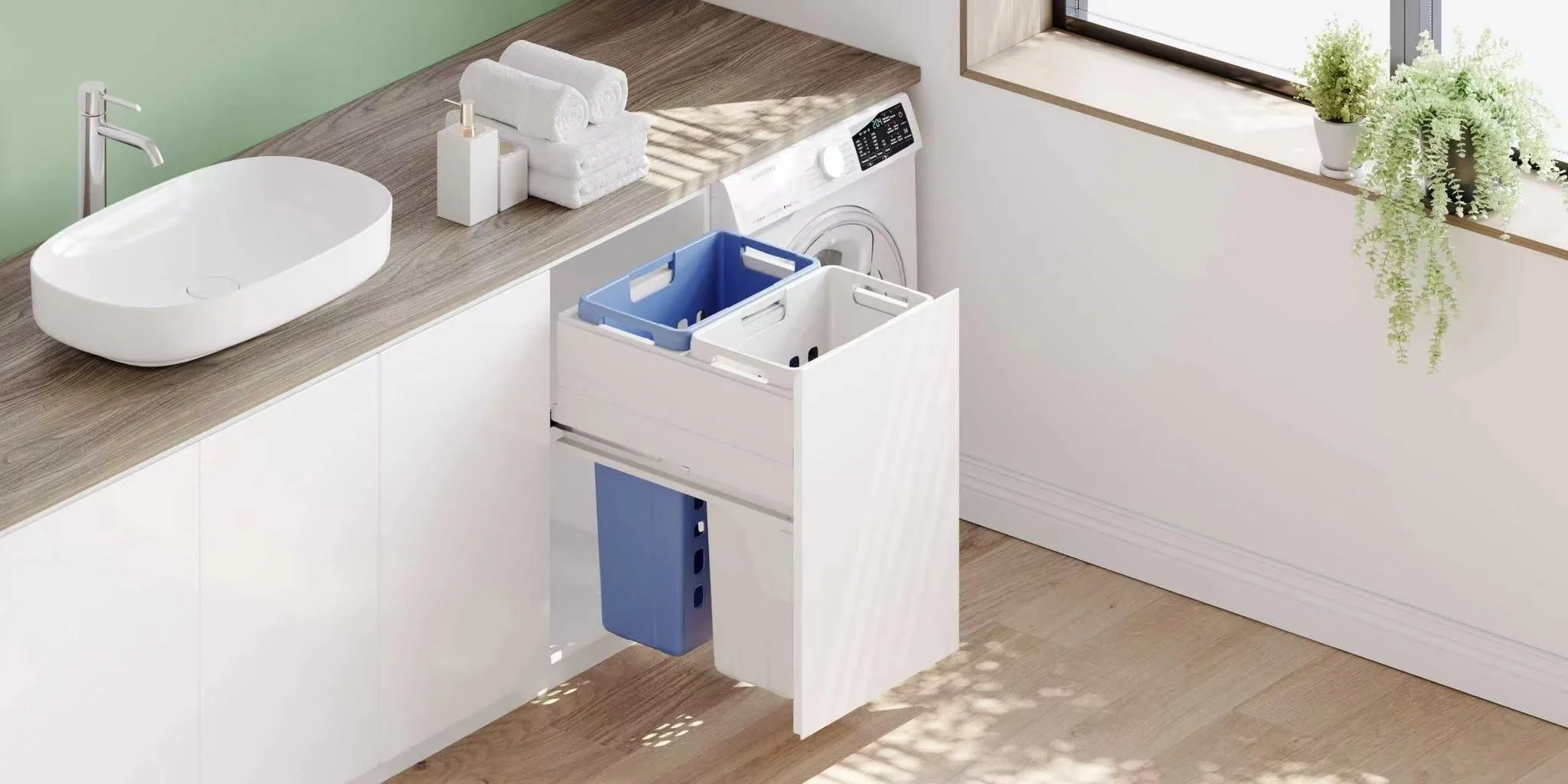 Pull Out Laundry Hamper 450mm