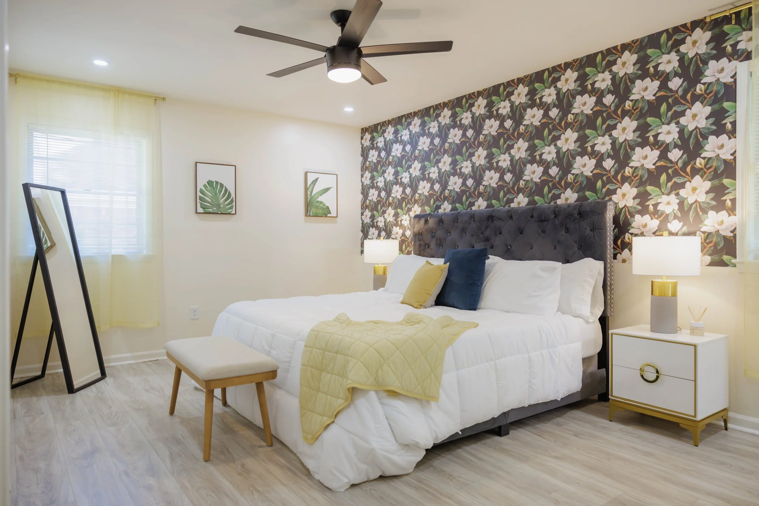 A spacious primary suite designed with comfort, warmth, and ease in mind.