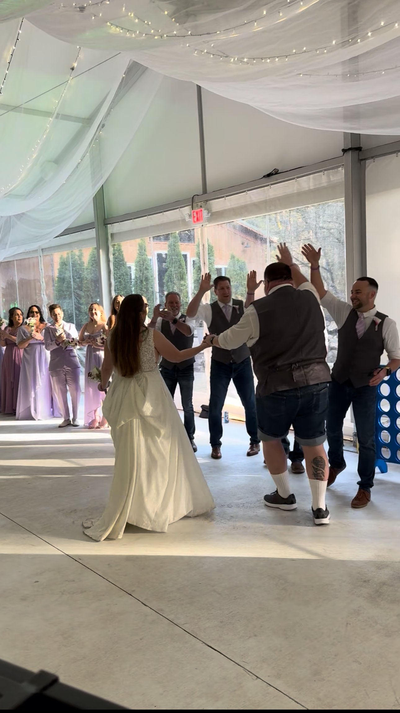 Grand Entrance with a hyped up wedding party! Dan + Brandy Mar 2025