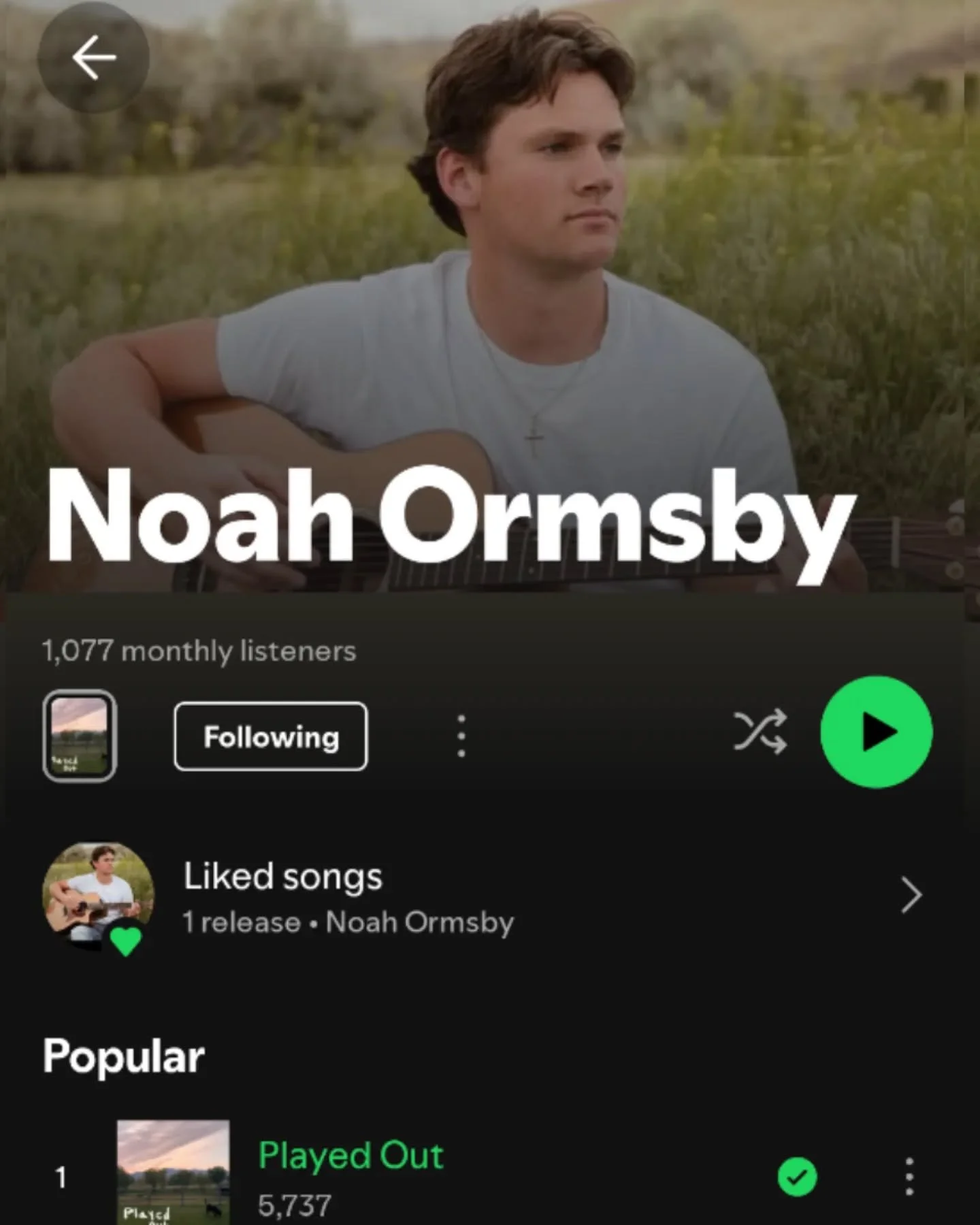 Noah Ormsby's debut EP is out! Be sure to check out the outlaw country single "Played Out". He's a talented songwriter and just getting started. @noah_ormsby

Produced at Mixed Metaphor Studios. Performed by Noah Ormsby with Wade Ronsee on 