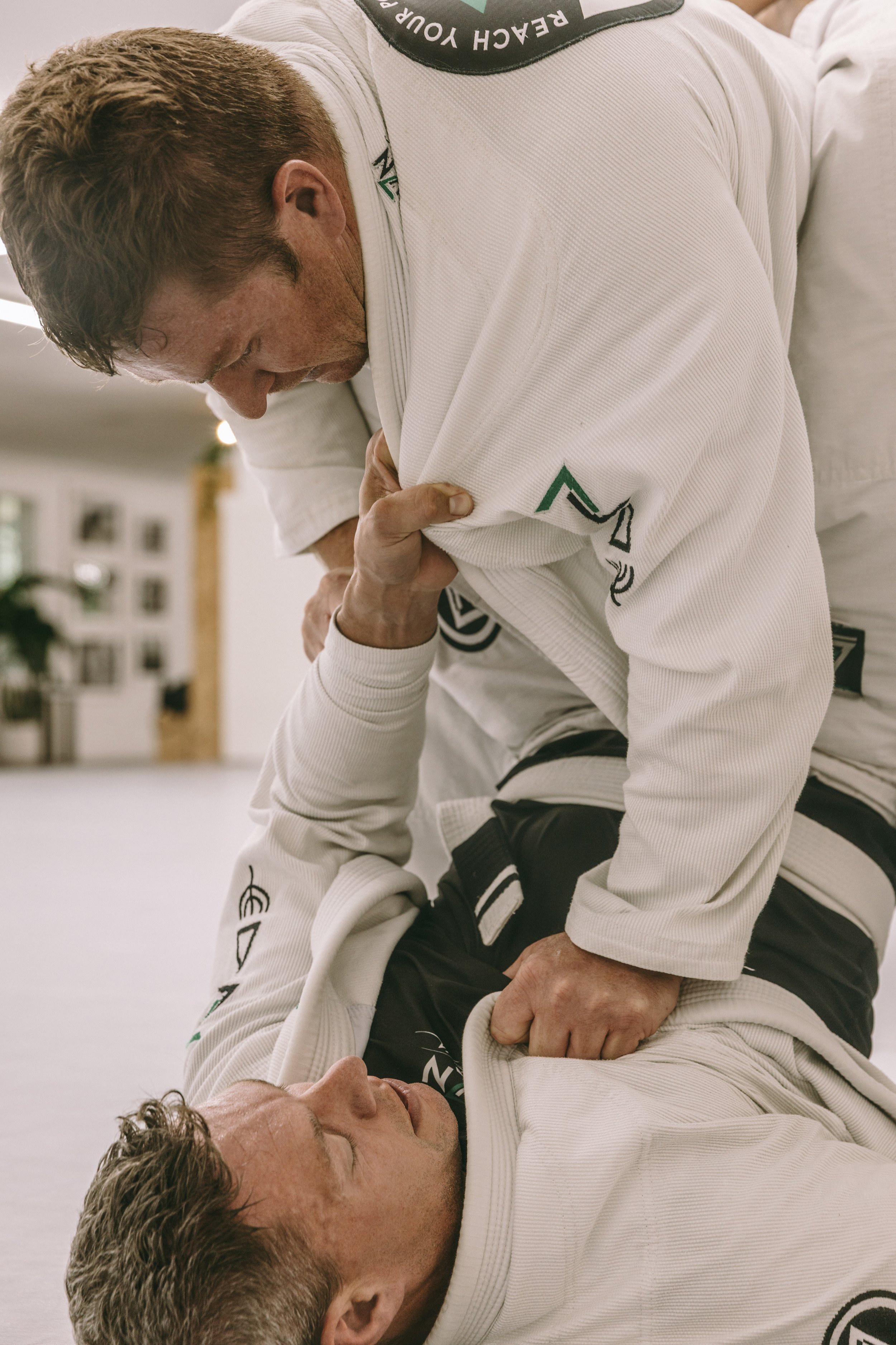 JR sparring Brazilian Jiu Jitsu fundamentals at Houzn Jiu Jitsu Academy