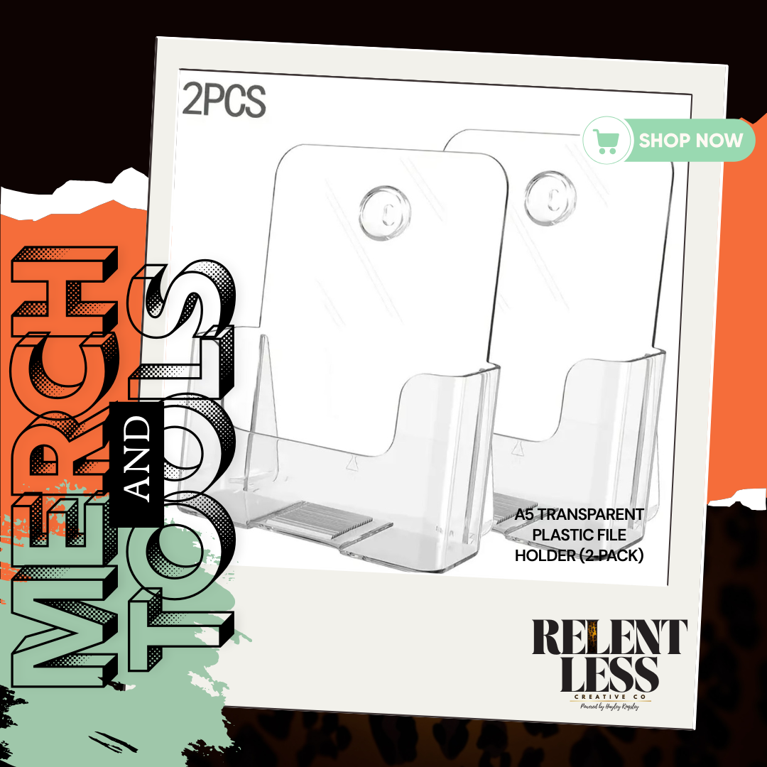 A5 Transparent Plastic File Holder (2-pack)