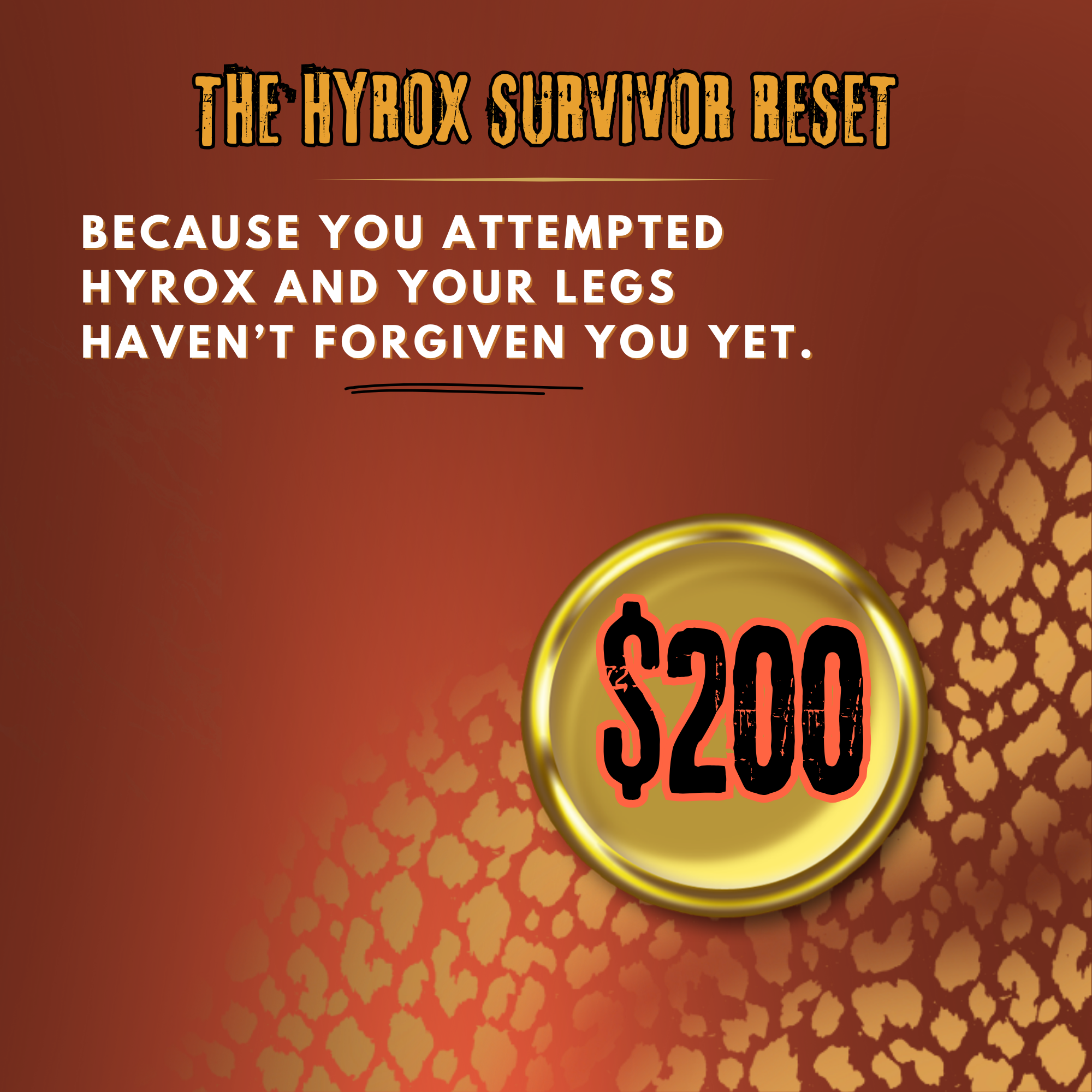 The Hyrox Survivor Reset — $200 Recovery Voucher
