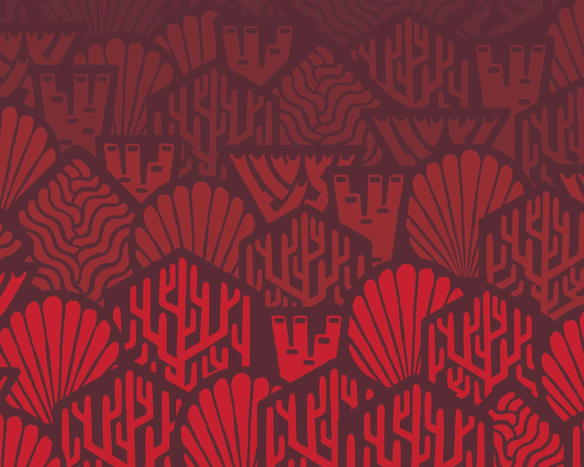 Textile design: Coral shape types | An Australia-themed collection for a fashion brand | Hand-drawn