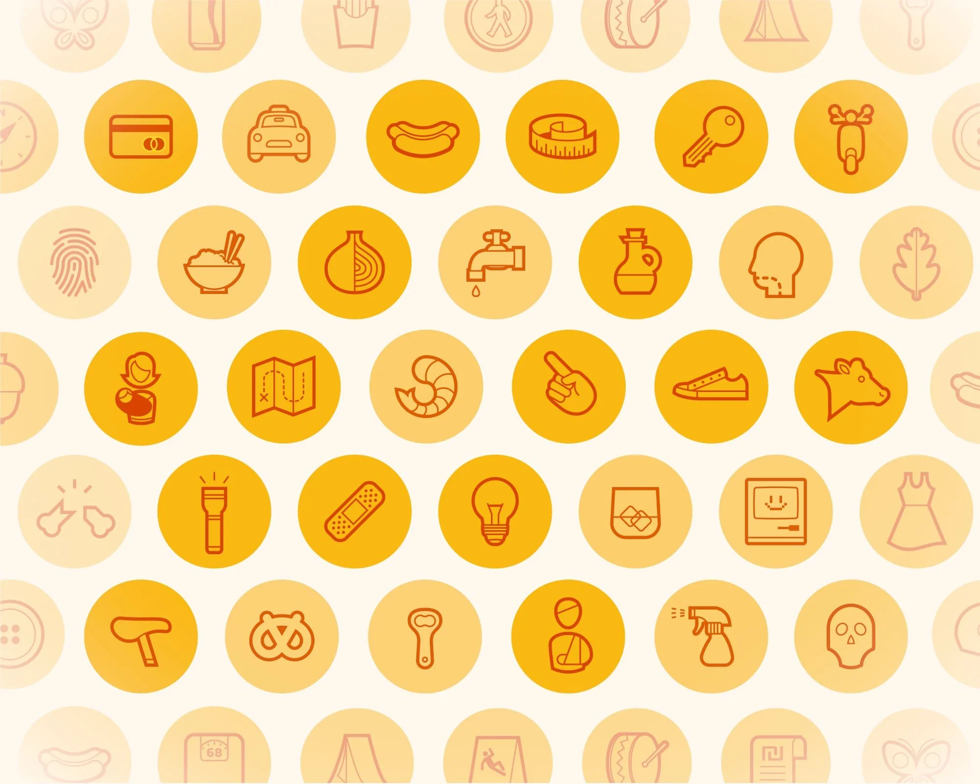 Icon design: Diverse symbols | Daily newspaper, print/digital | Vector art