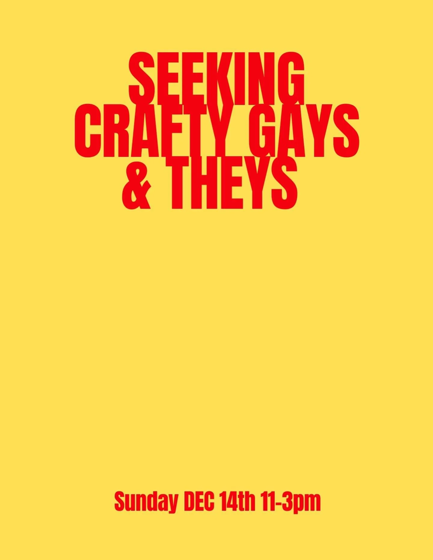 Hey everyone! 🌈✨ Corliss Corner (where GRID is located) is hosting a small holiday market on Sunday, December 14th from 11&ndash;3pm, and I&rsquo;d love to welcome a few Queer makers to table inside the gallery. All mediums are welcome; however, we 