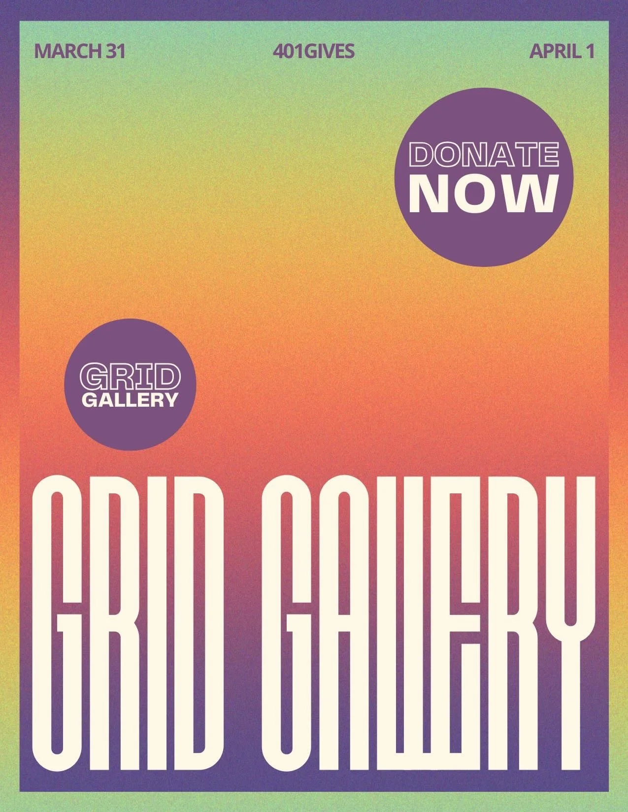 🚨 @401gives 24hr FUNDRAISER STARTS NOW 🚨 
Follow the link in bio, or copy and paste 👇🏽👇🏽
https://www.401gives.org/organizations/grid-gallery