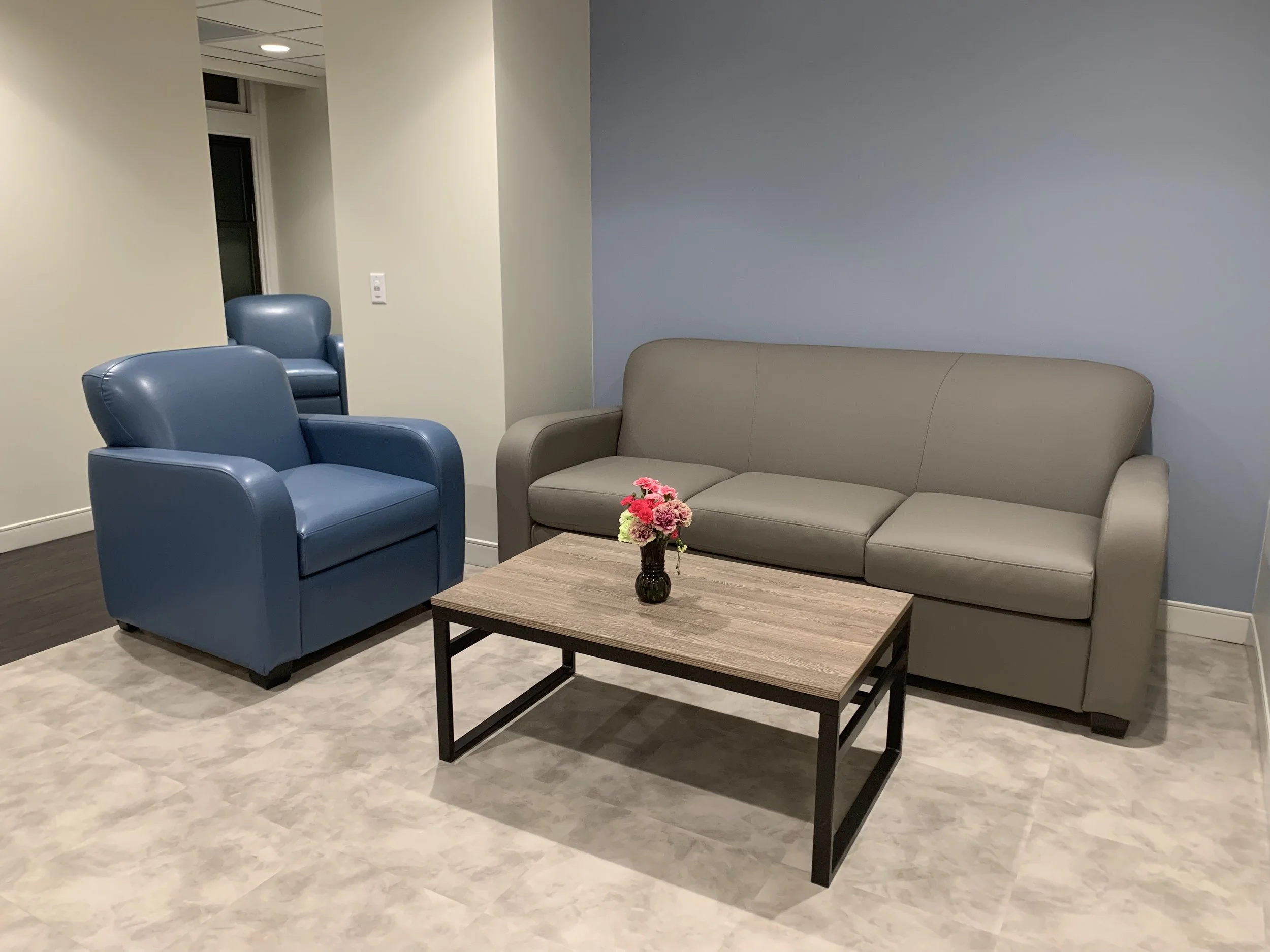 room with a chair and couch