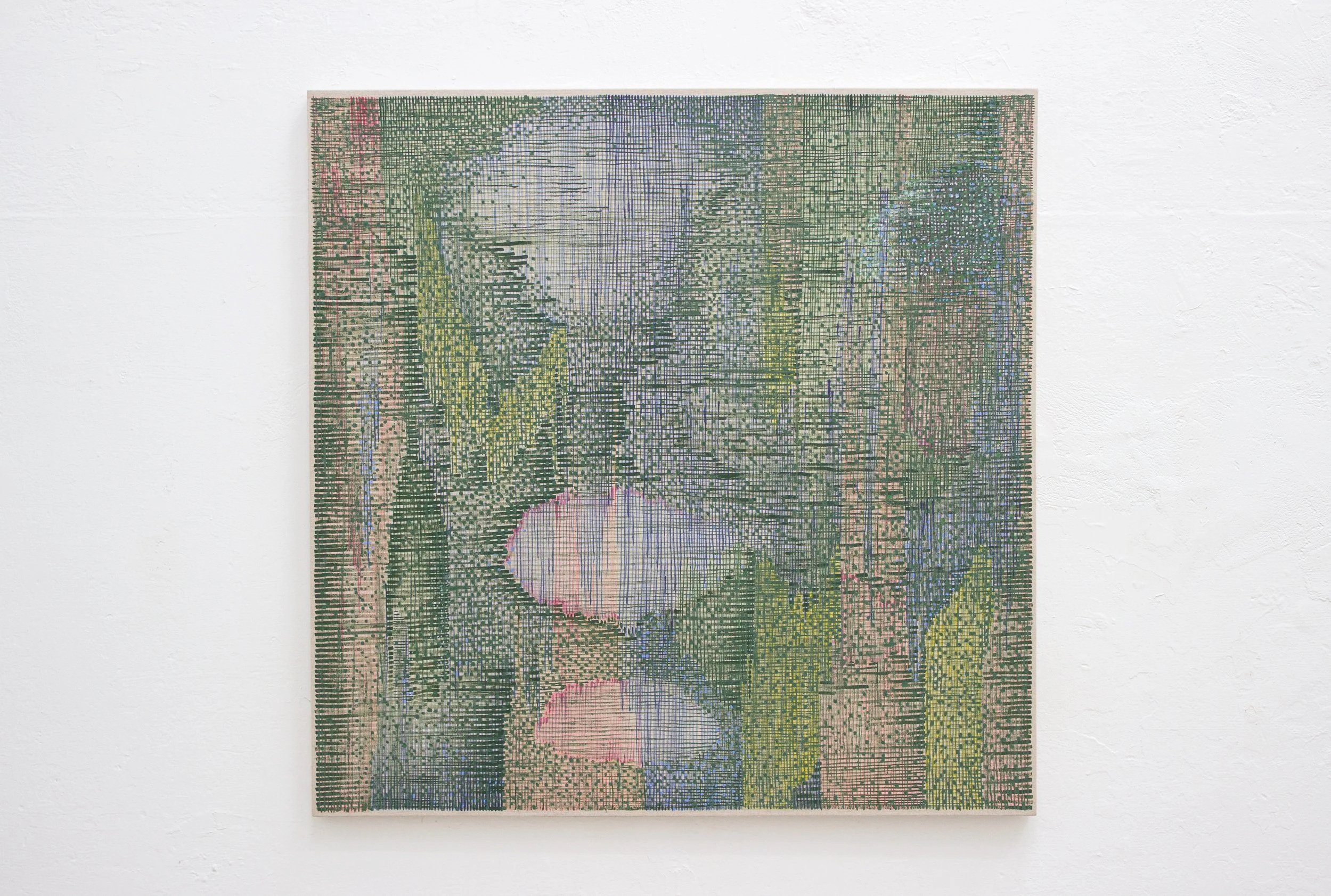 Tramas 01, 2022 | Óleo sobre linho | 110 x 110 cm