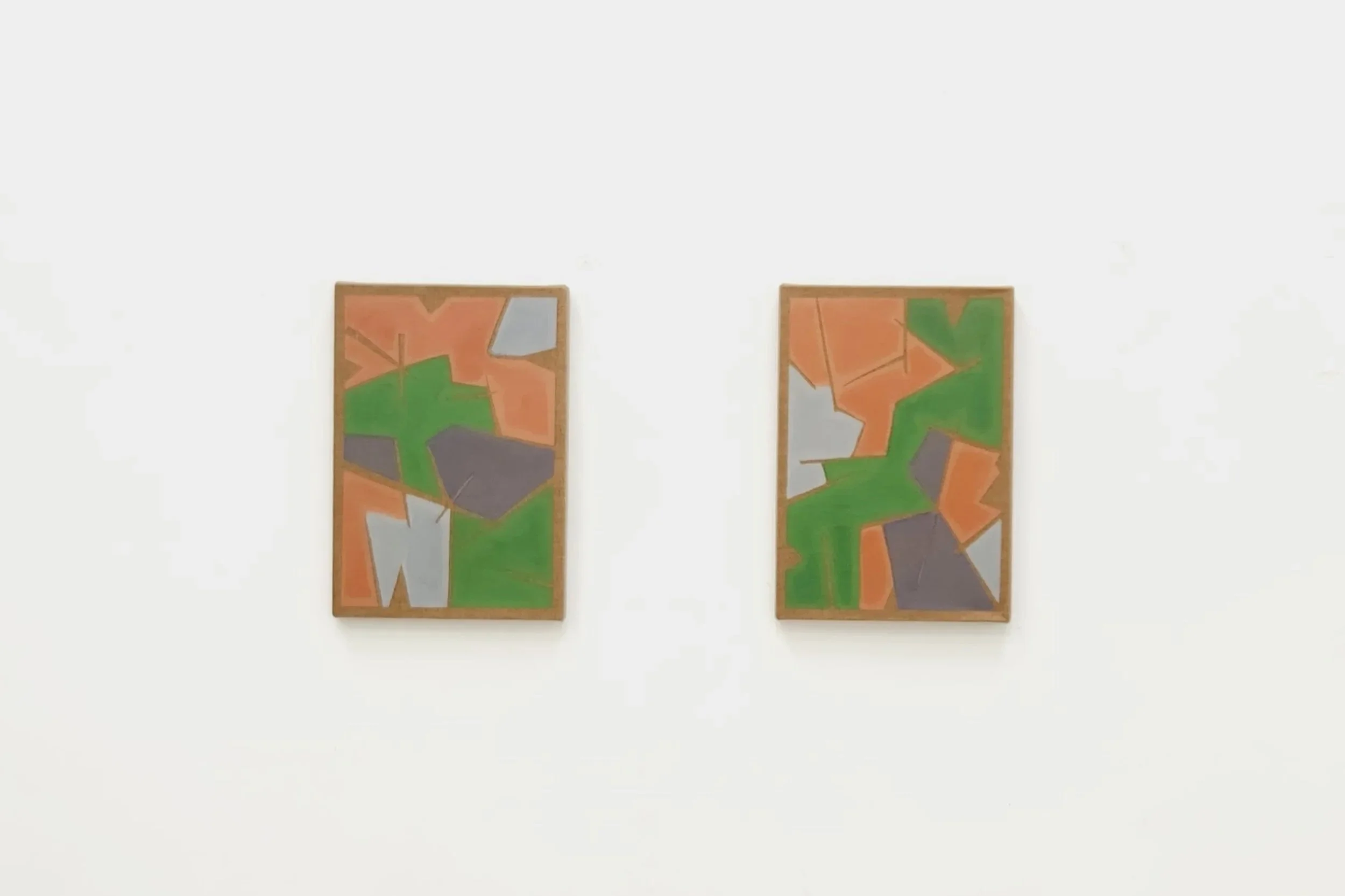 s.t, 2023 | Óleo e gesso sobre linho | 21 x 15 cm (cada)