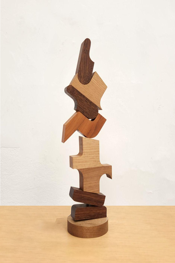 Adendite 4, 2023 | Sucupira wood, peroba, tauari and iron | 24 x 7 x 5,9 in