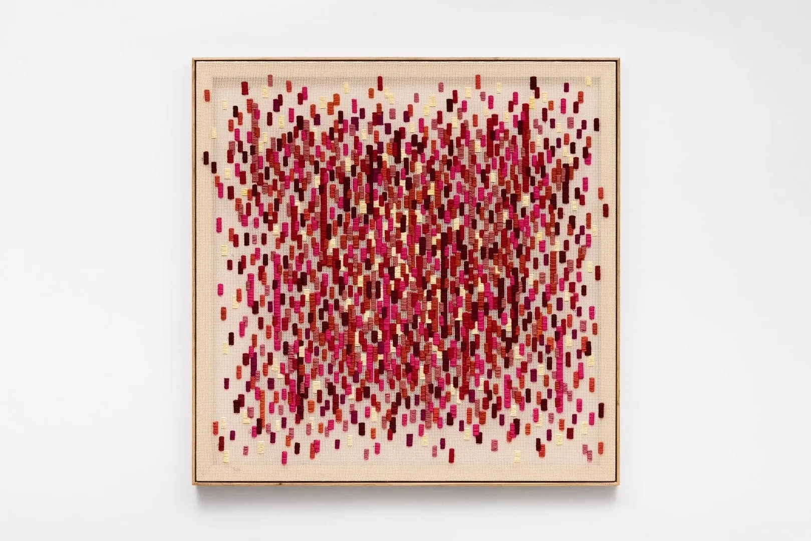 s.t, 2026 | Bordado sobre talagarça | 132 x 132 cm