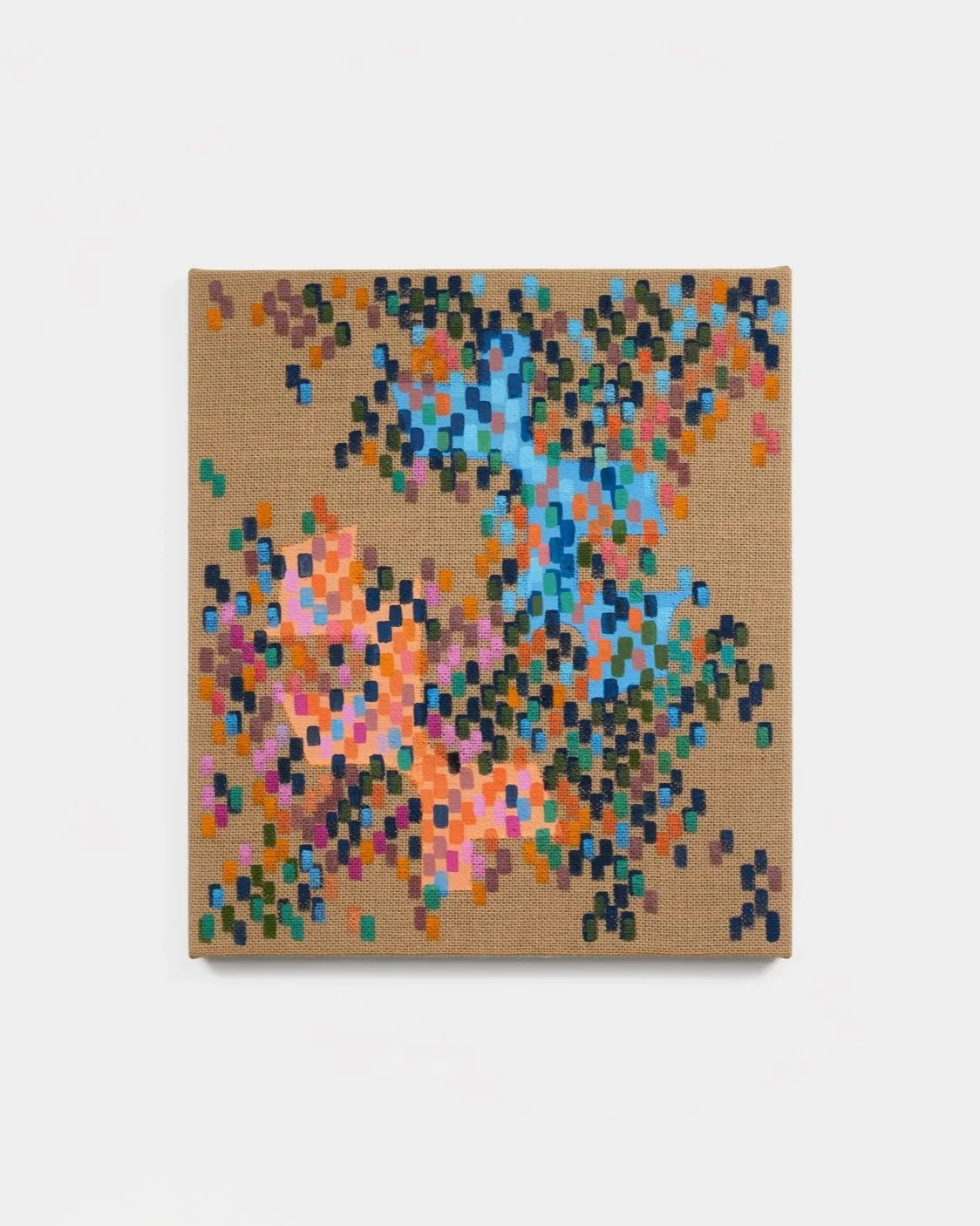 s.t, 2026 | Técnica mista sobre juta | 80 x 70 cm