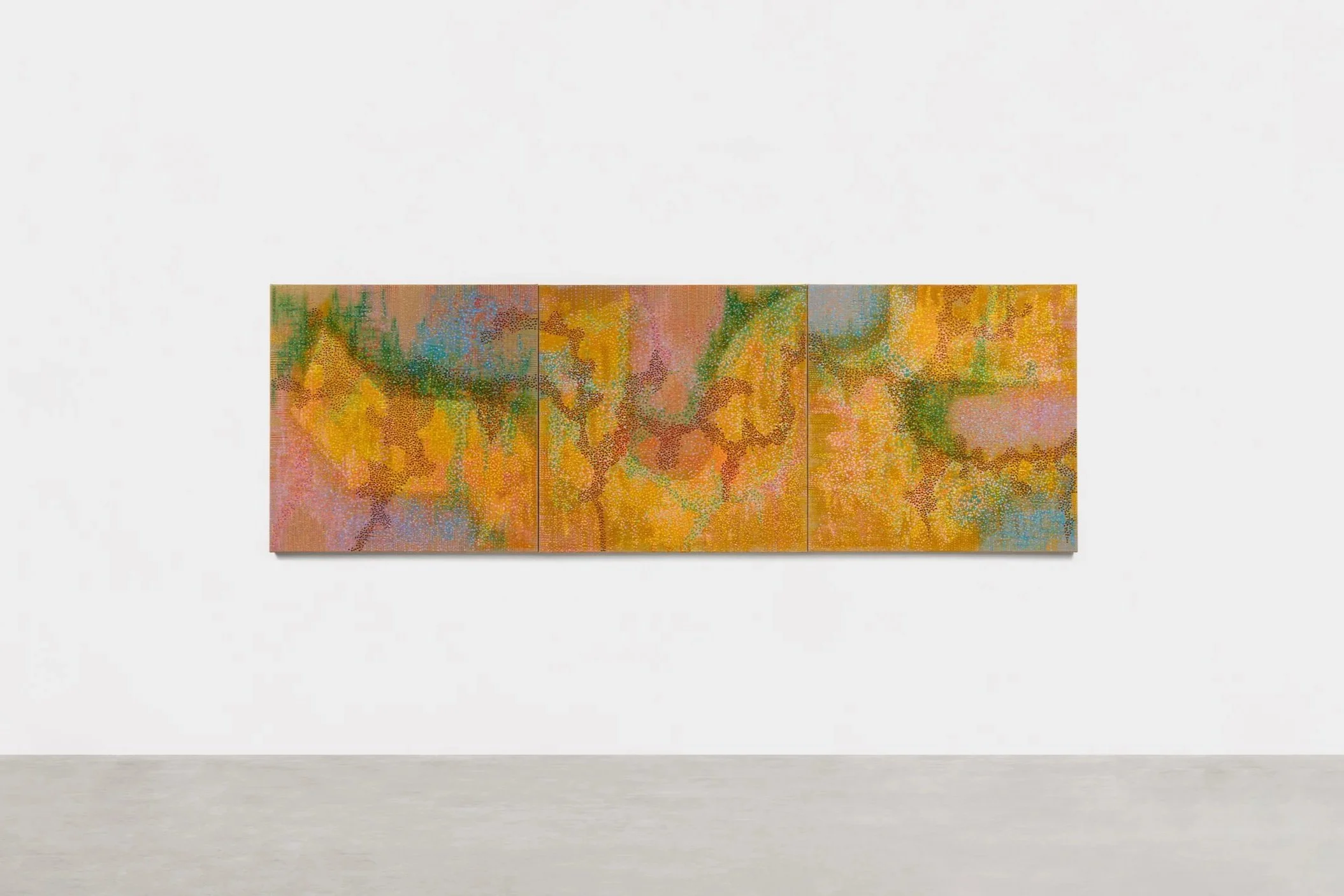 s.t, 2026 | Óleo sobre linho | 120 x 360 cm (tríptico)