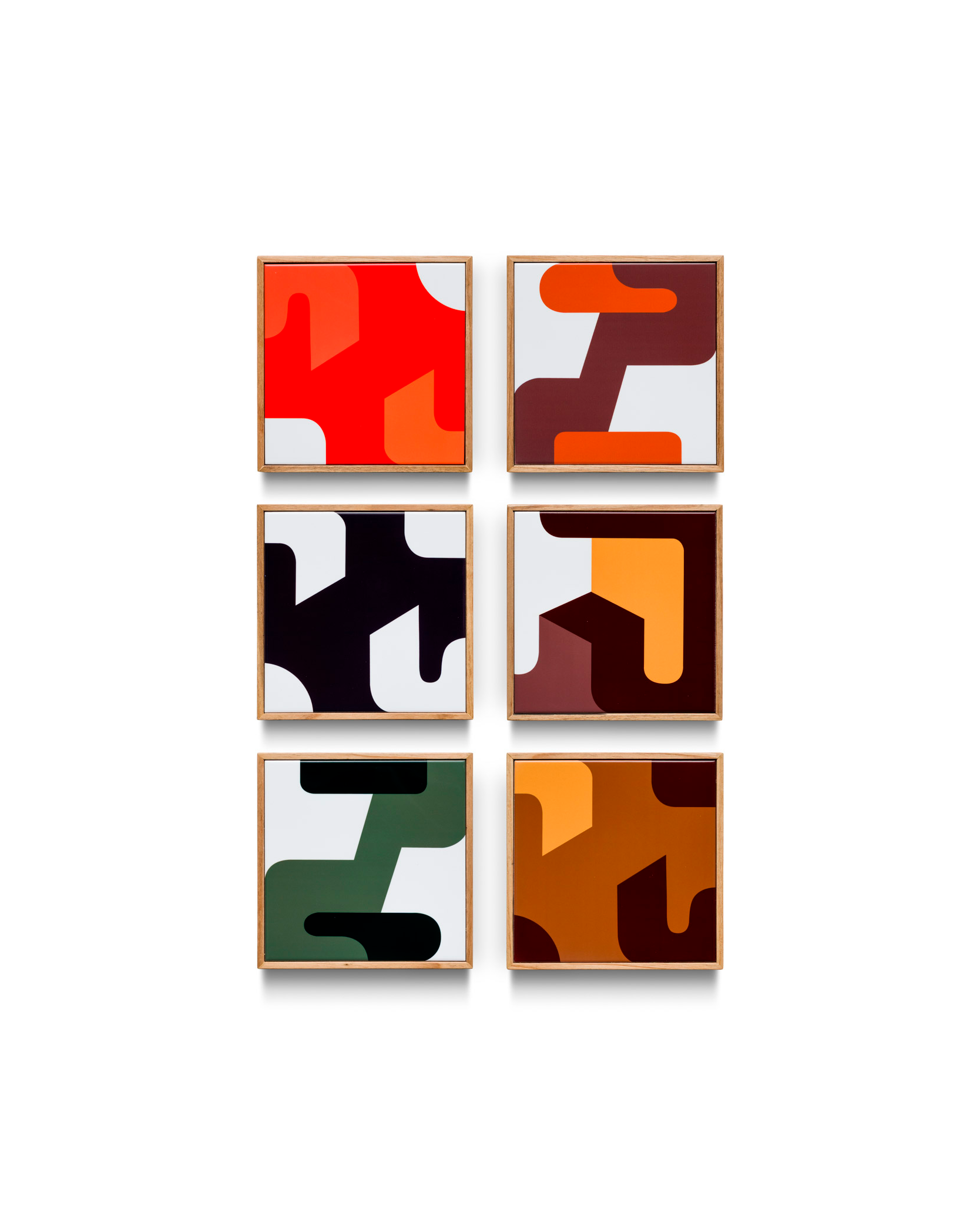 Azulejos 11-16, 2026 | Impressão por sublimação em azulejo | 23 x 23 cm (cada)