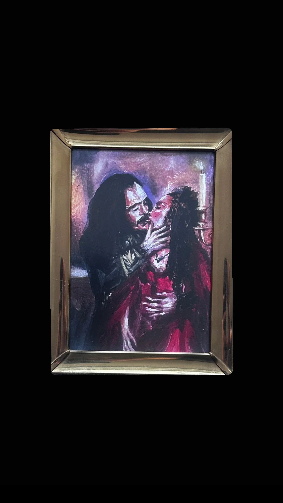 ‘Oceans of Time’ Framed Print; Dracula 1992 Art; Vintage Gold Frame