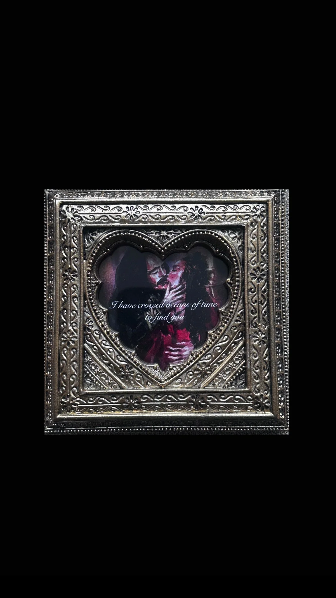 ‘Oceans of Time’ Framed Print; Dracula 1992 Art; Perfect Valentines Day Gift; Gold Ornate Square Frame
