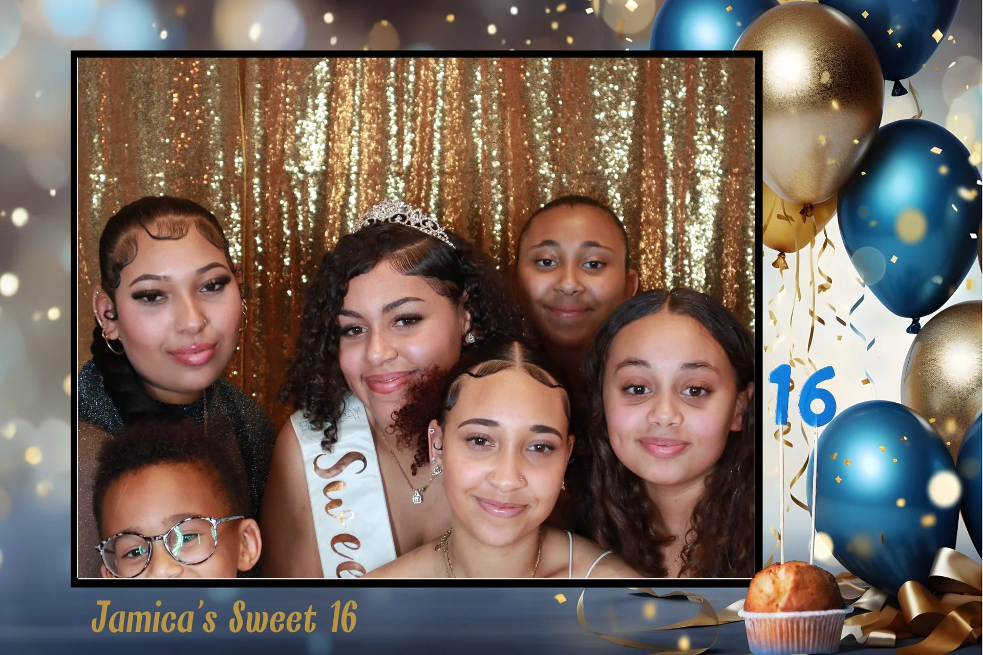 Sweet sixteen birthday party photo booth - GIF