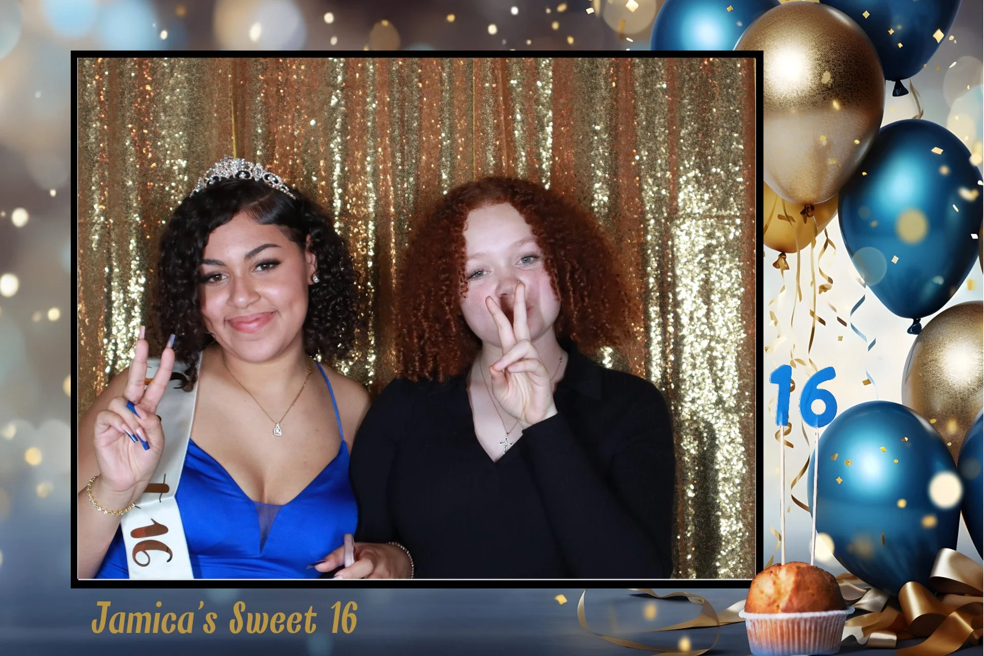 Sweet sixteen birthday party photo booth - GIF