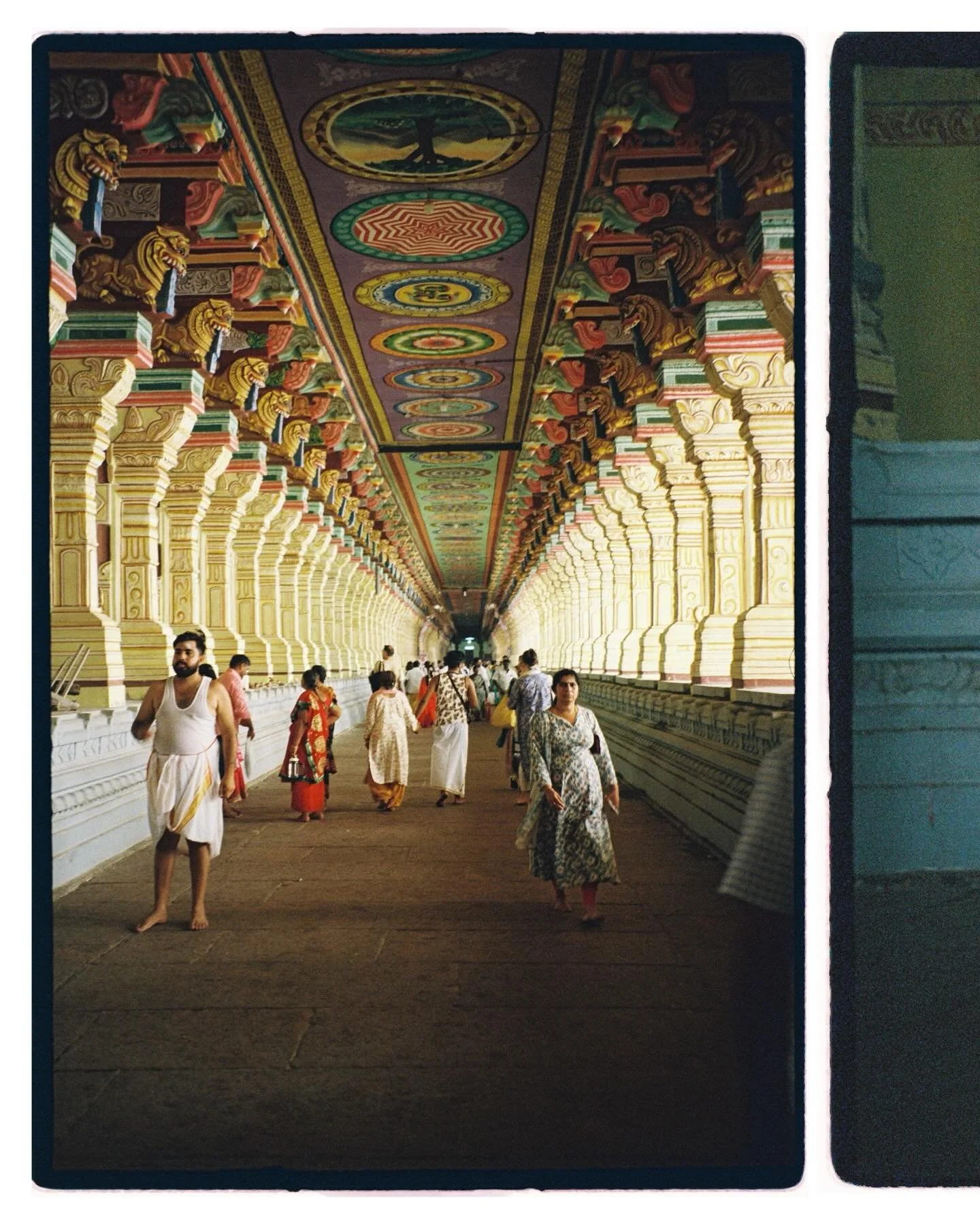 On our pilgrimage, @zoeallegra__ took her film camera to capture the raw, everyday moments of the retreat. These ones are from Rameshwaram at the Ramaswamy temple, us deep in meditation after darshan (the seeing and been seen) with Shiva and Parvati 