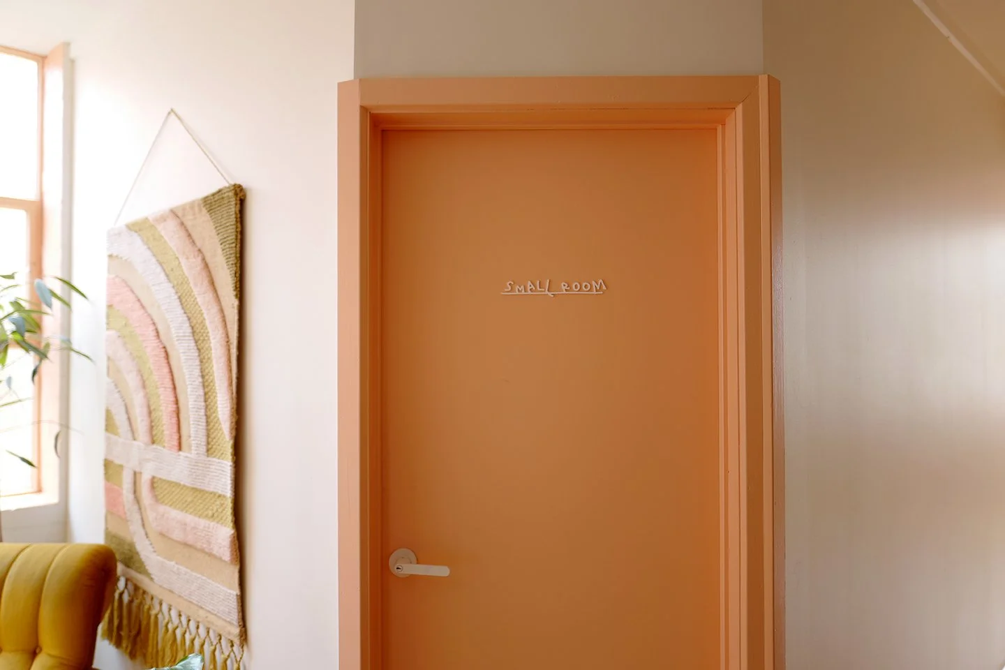 Step 10. Lock Small Room door by hand and pull closed.