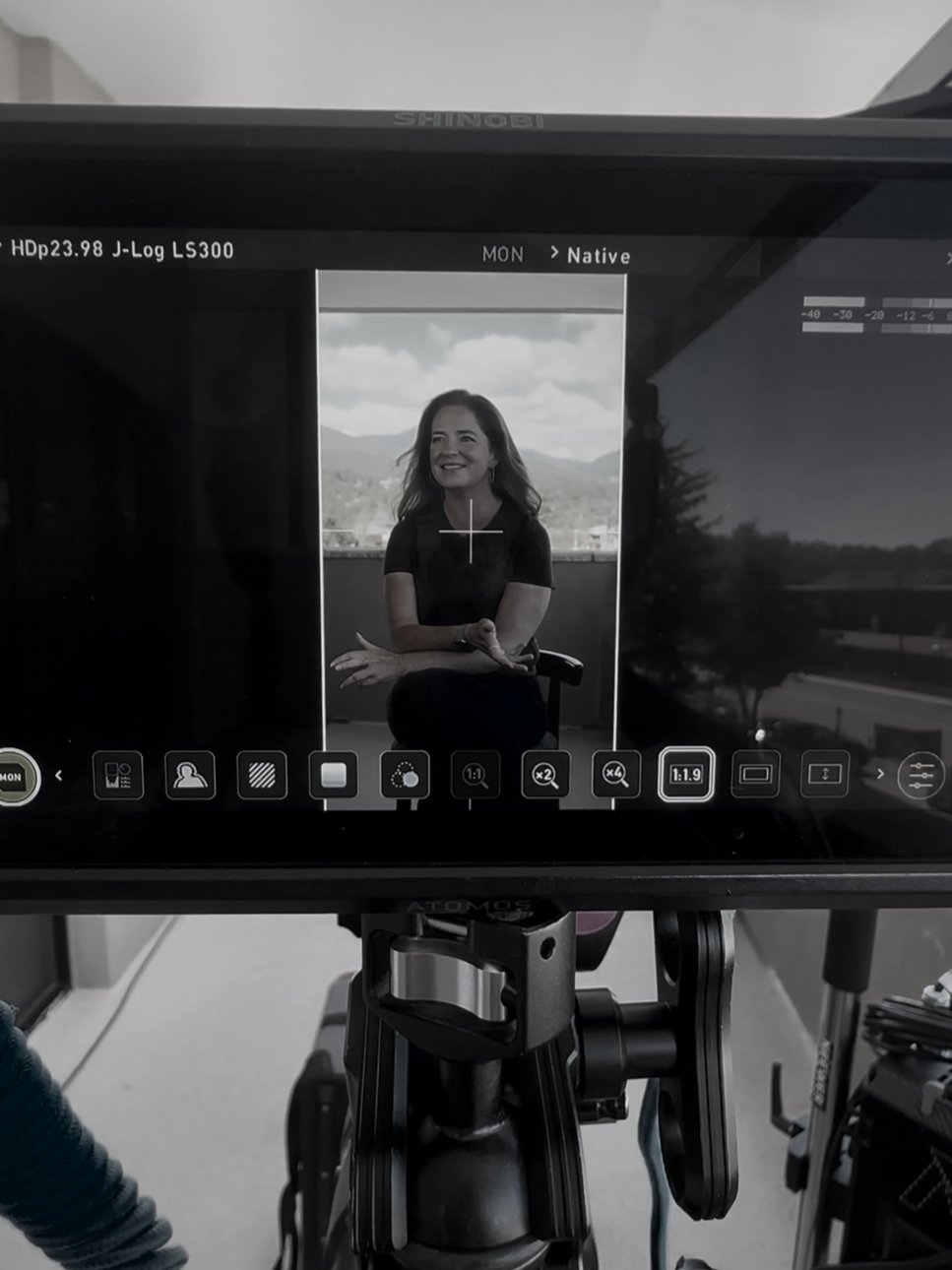 Social media video content being filmed on camera