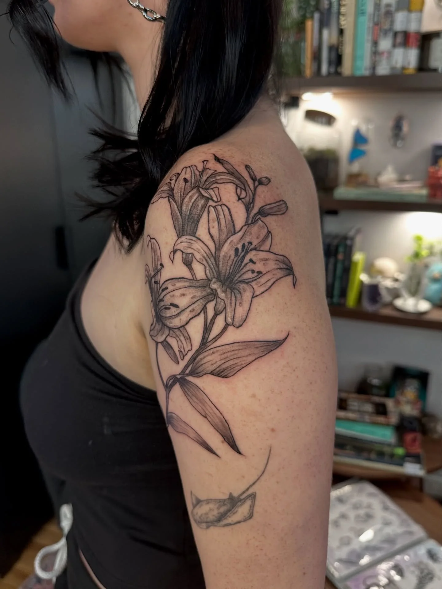 Custom design, 3 hours, $550

I don&rsquo;t take on many custom tattoos but the ones I usually do are florals, animals, bugs or custom handwriting. If you are curious about custom tattoos there is a form you can fill out on my website. Custom tattoos