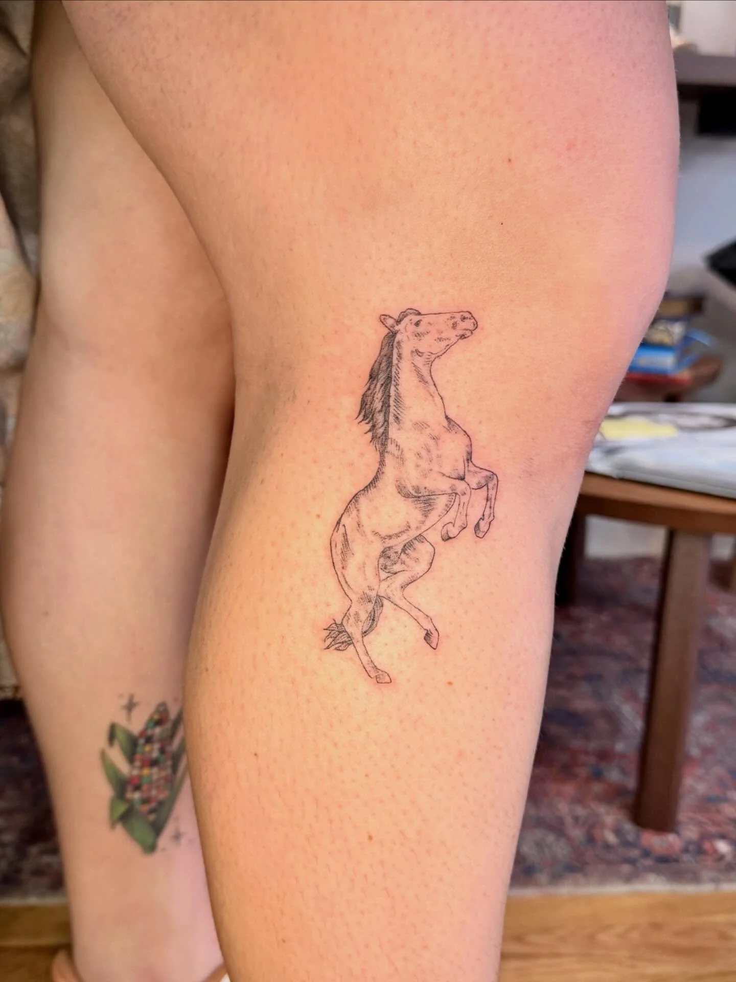 Occurring once every 60 years, the year of the fire horse symbolizes passion, ambition, and breakthroughs, encouraging bold action and forward momentum while warning against impulsivity 🐎 ✨

#firehorse #horse #fineline #seattle #tattoo