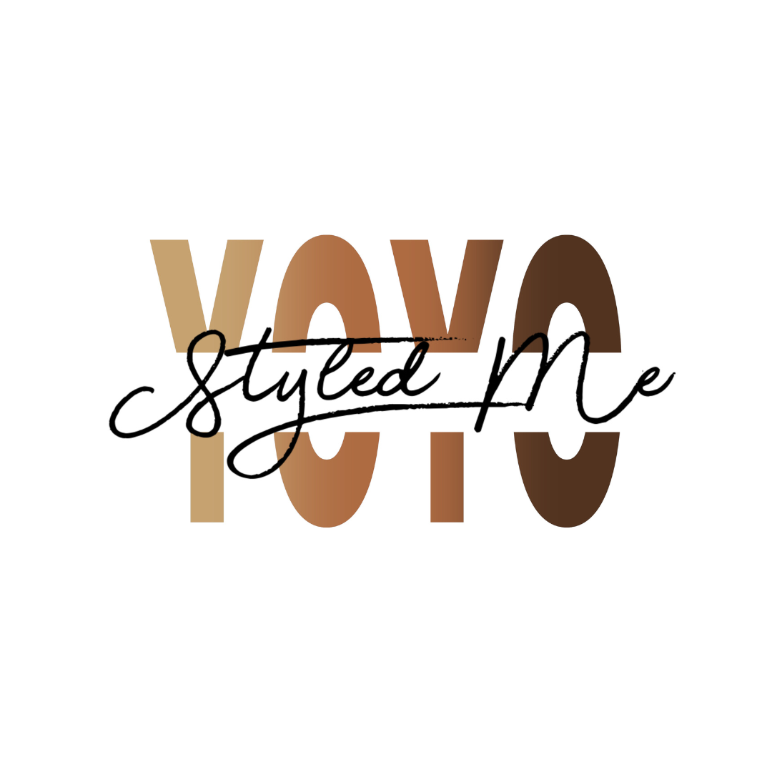 Text that reads 'You styled me' with 'You' and 'Me' in large brown gradient letters and 'styled' in cursive black font across the center.