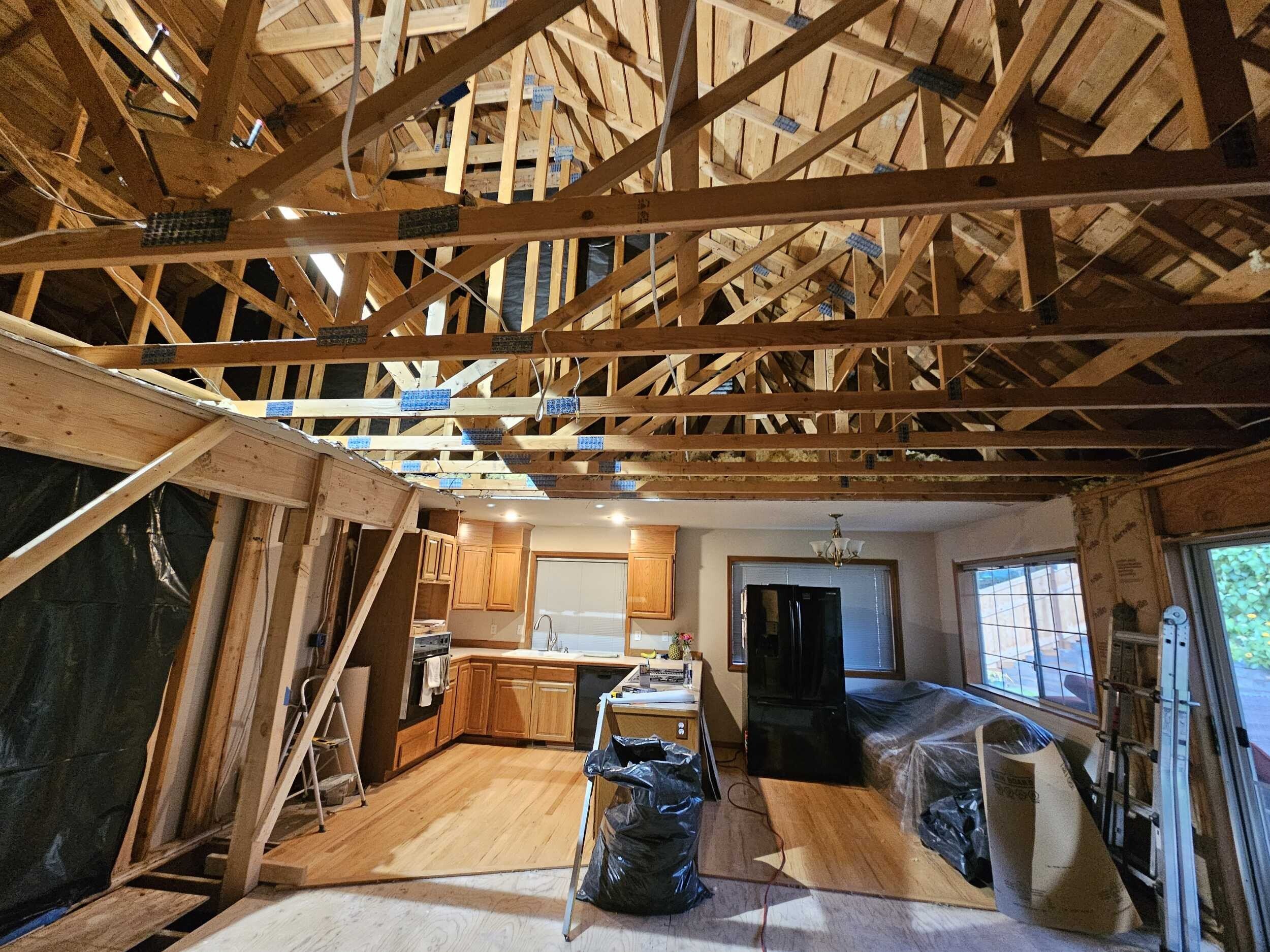 Before - kitchen & attic space