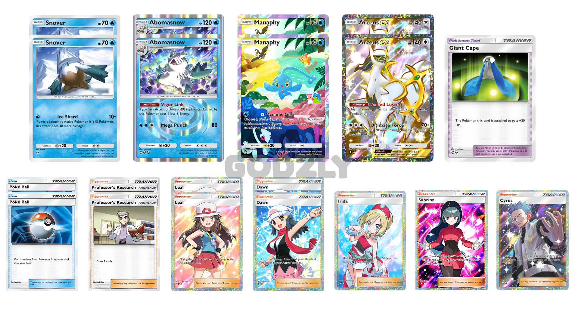 163 Abomasnow + Manaphy + Arceus EX.png