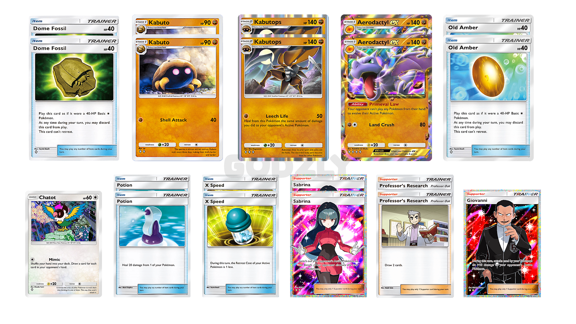 73 Kabuto Aerodactyl EX Fossil Deck.png