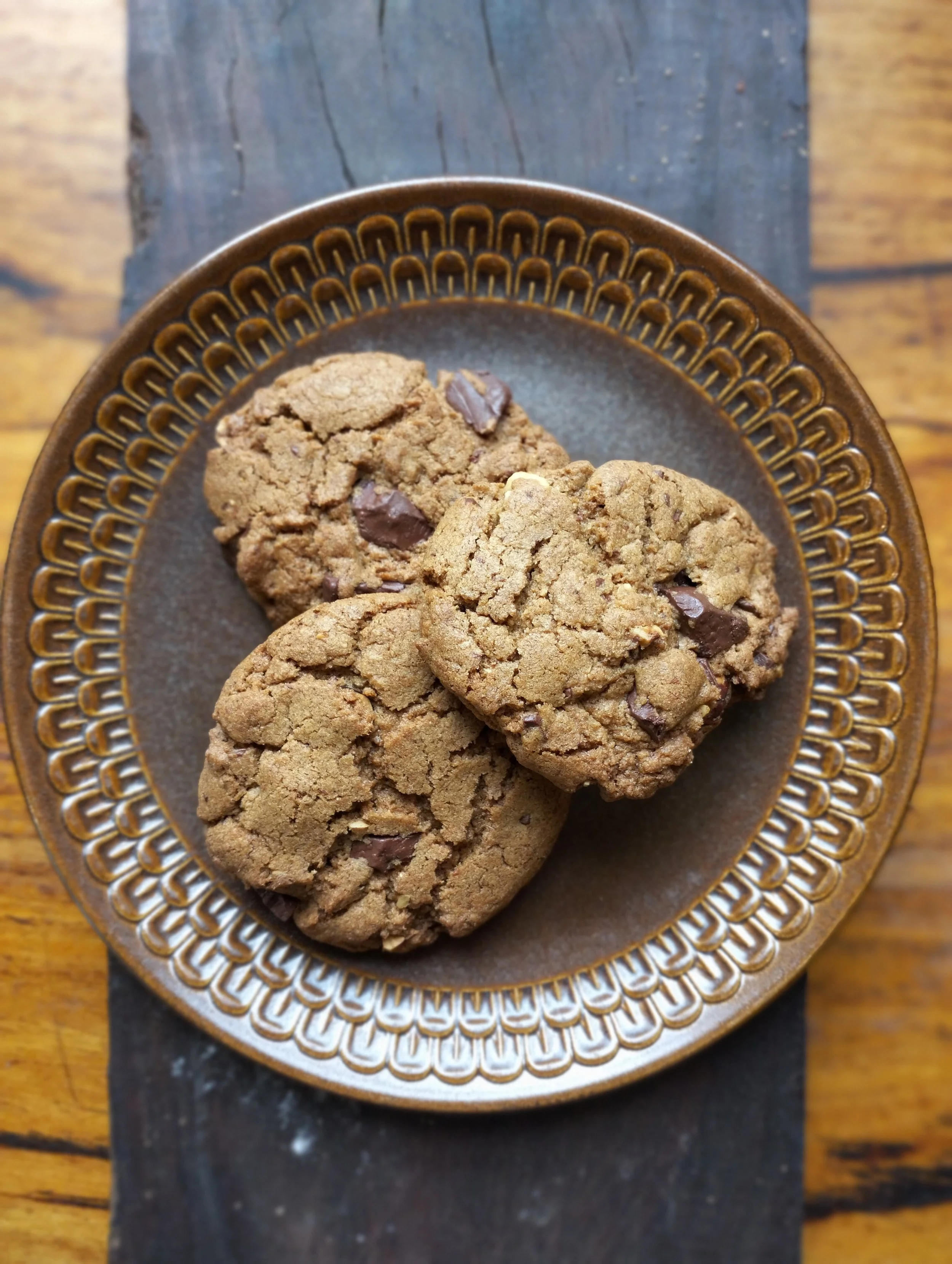Rye, Chocolate, Hazelnut Biscuits