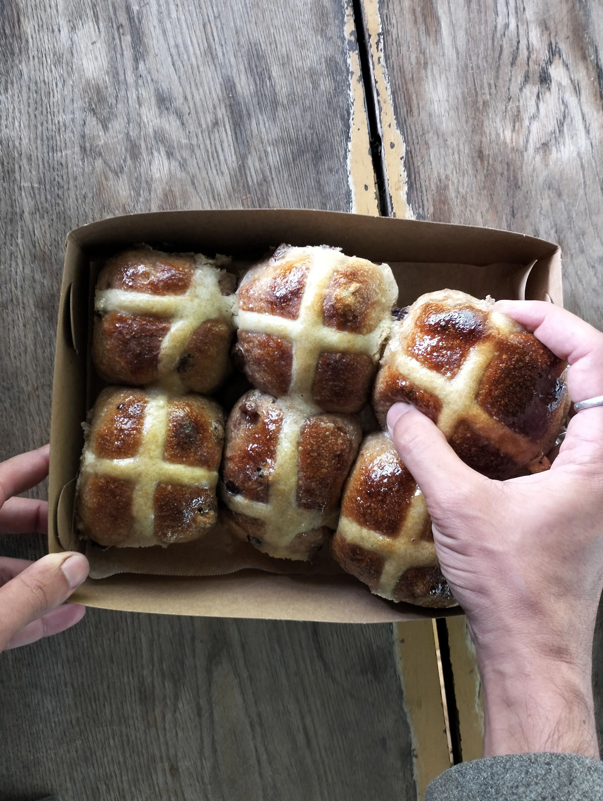 Sourdough Hot Cross Buns 1/2dz