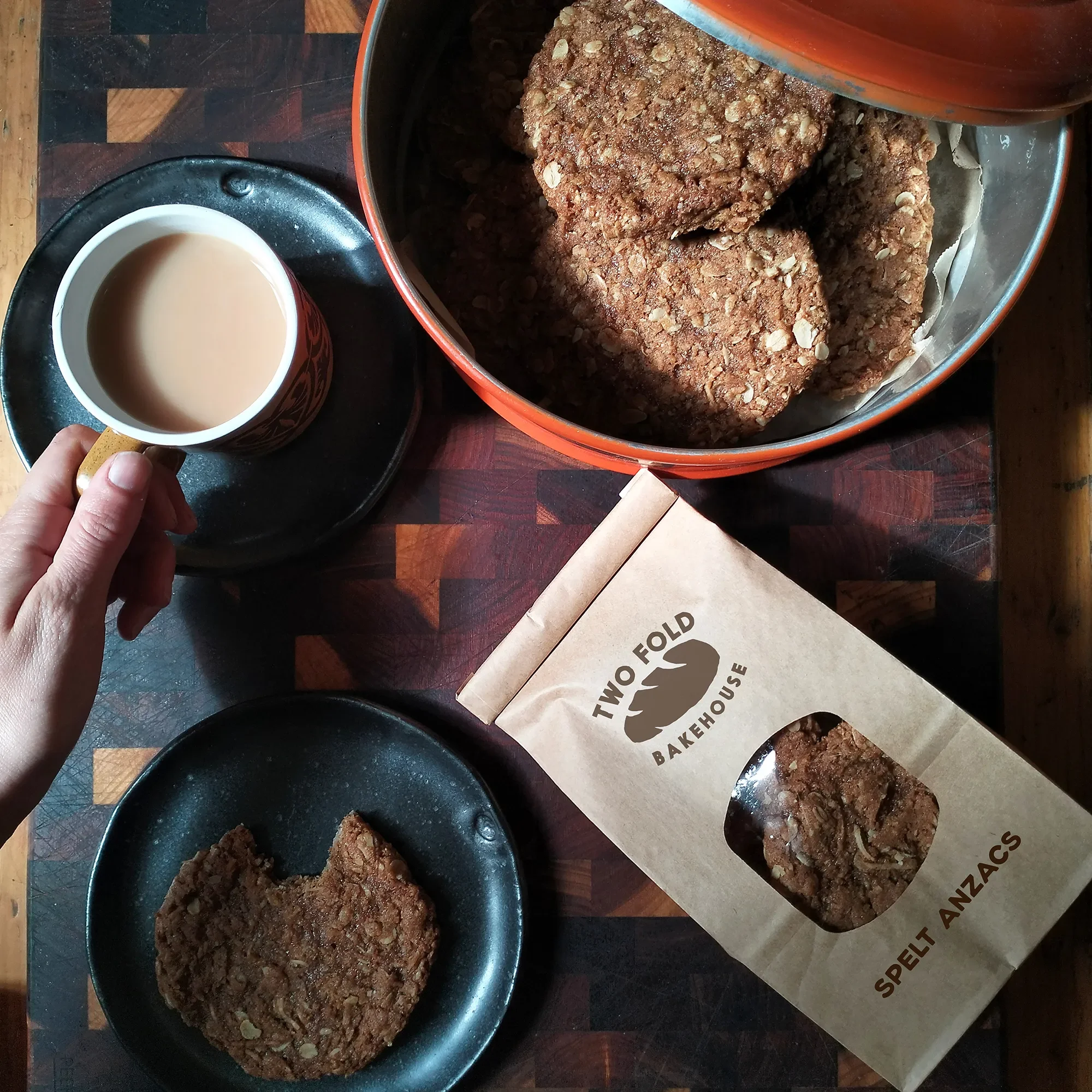 Spelt Anzac Biscuits