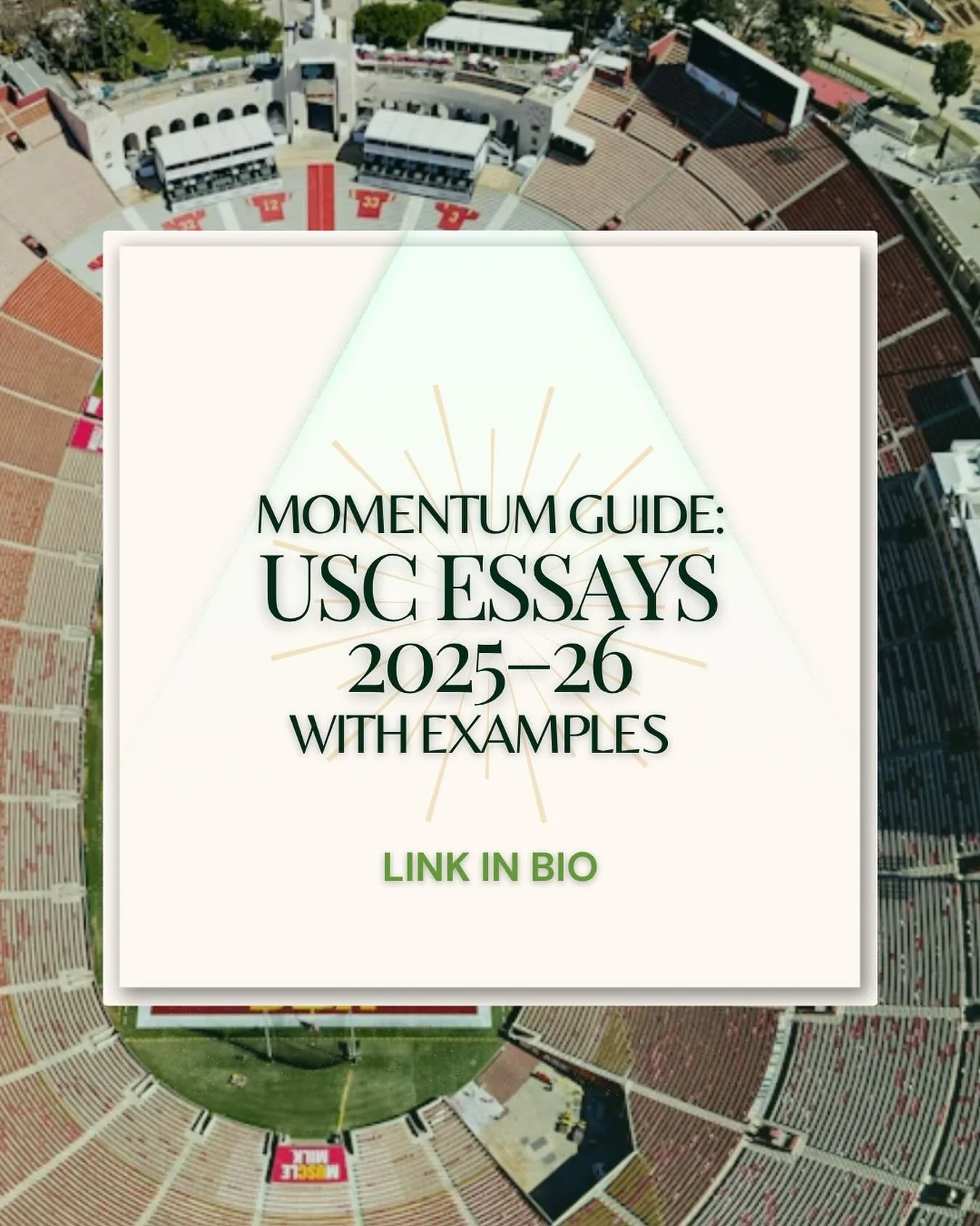 🌴 Dreaming of USC? ✨
Nail your essays with our 2025&ndash;26 Momentum Guide &mdash; complete with standout examples!
🔥 Link in bio to start strong.
#USCEssays #USCAdmissions #CollegeEssays #EssayTips #CollegeApplication #MomentumGuide