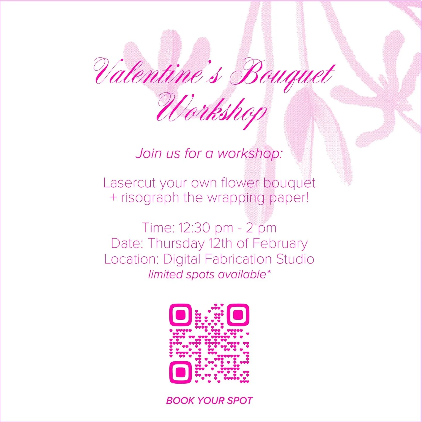 Scan the QR code and join us for a Valentine&rsquo;s Day workshop, hosted by DDF. Drinks + Treats by @cafehala.qa 

Limited capacity so register now!