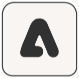 Black Adobe Express logo with a stylized letter A inside a square