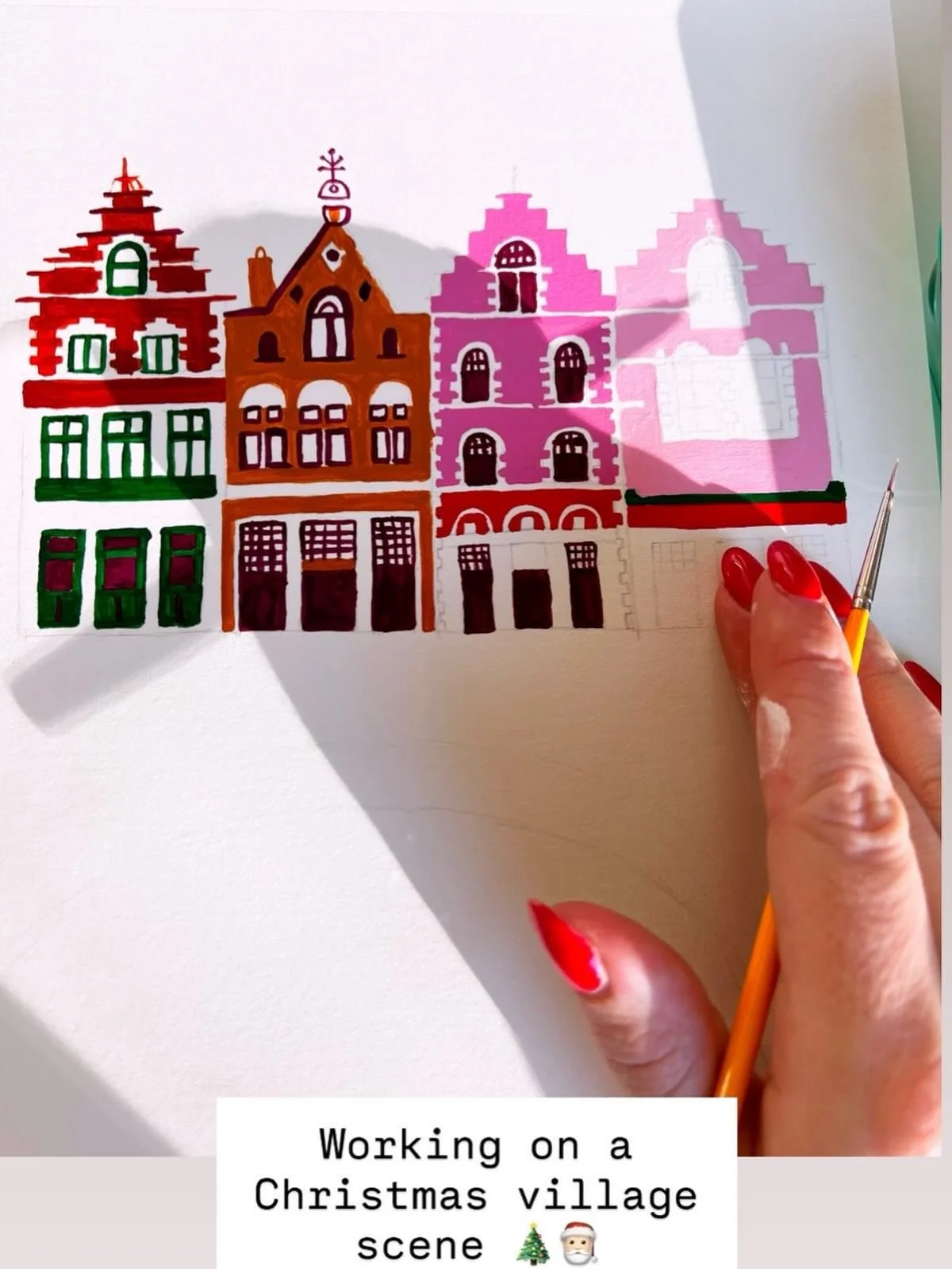 It&rsquo;s been so long since I posted any new artwork! But I&rsquo;ve been working on a few things behind the scenes including this adorable Christmas town based on Bruges, Belgium.

Some artists work on Christmas art in the summer in just enough ti