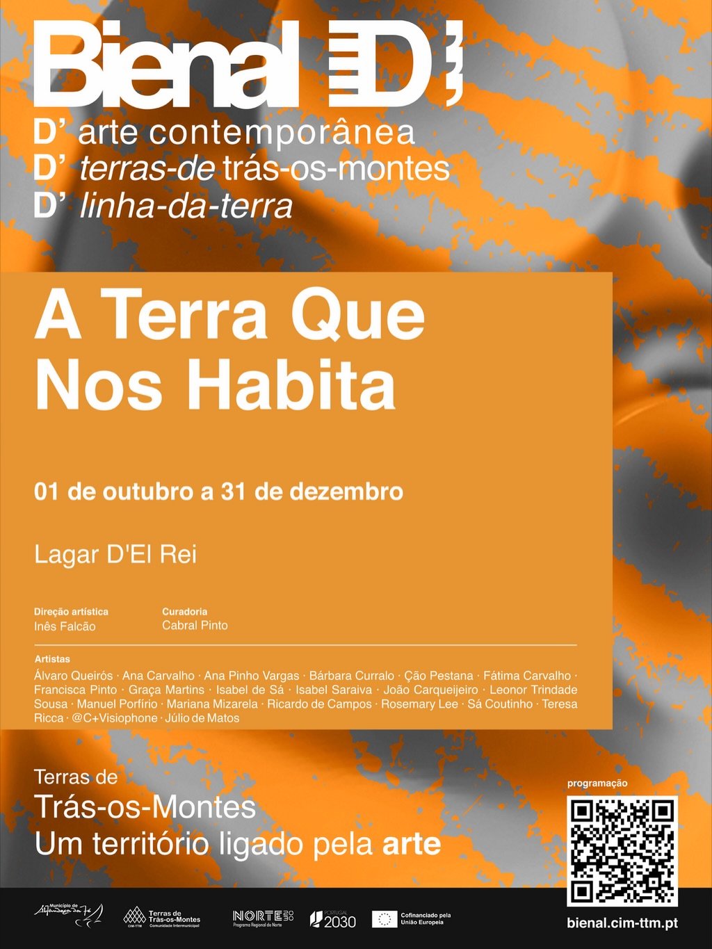 No dia de hoje, 1 de Outubro de 2026, dia que se celebra o Dia Mundial da M&uacute;sica, inaugura a Bienal de Arte Contempor&acirc;nea Terras de Tr&aacute;s-os-Montes - Linha da Terra, na qual o meu trabalho sonoritāte-. (2026) estar&aacute; patente 