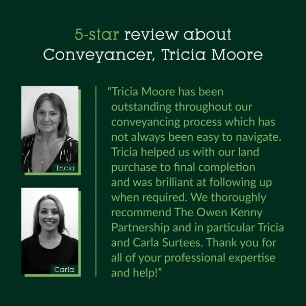 5-star review about Conveyancer, Tricia Moore