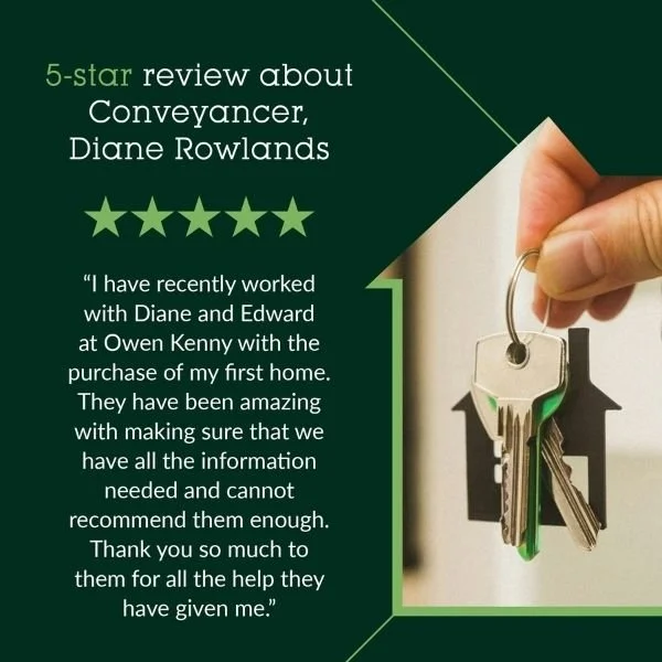 5-star review about Conveyancer, Diane Rowlands