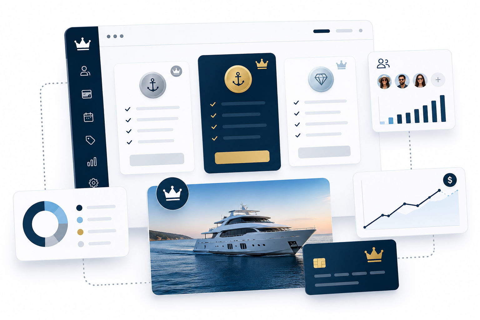 Captains and owners app illustration