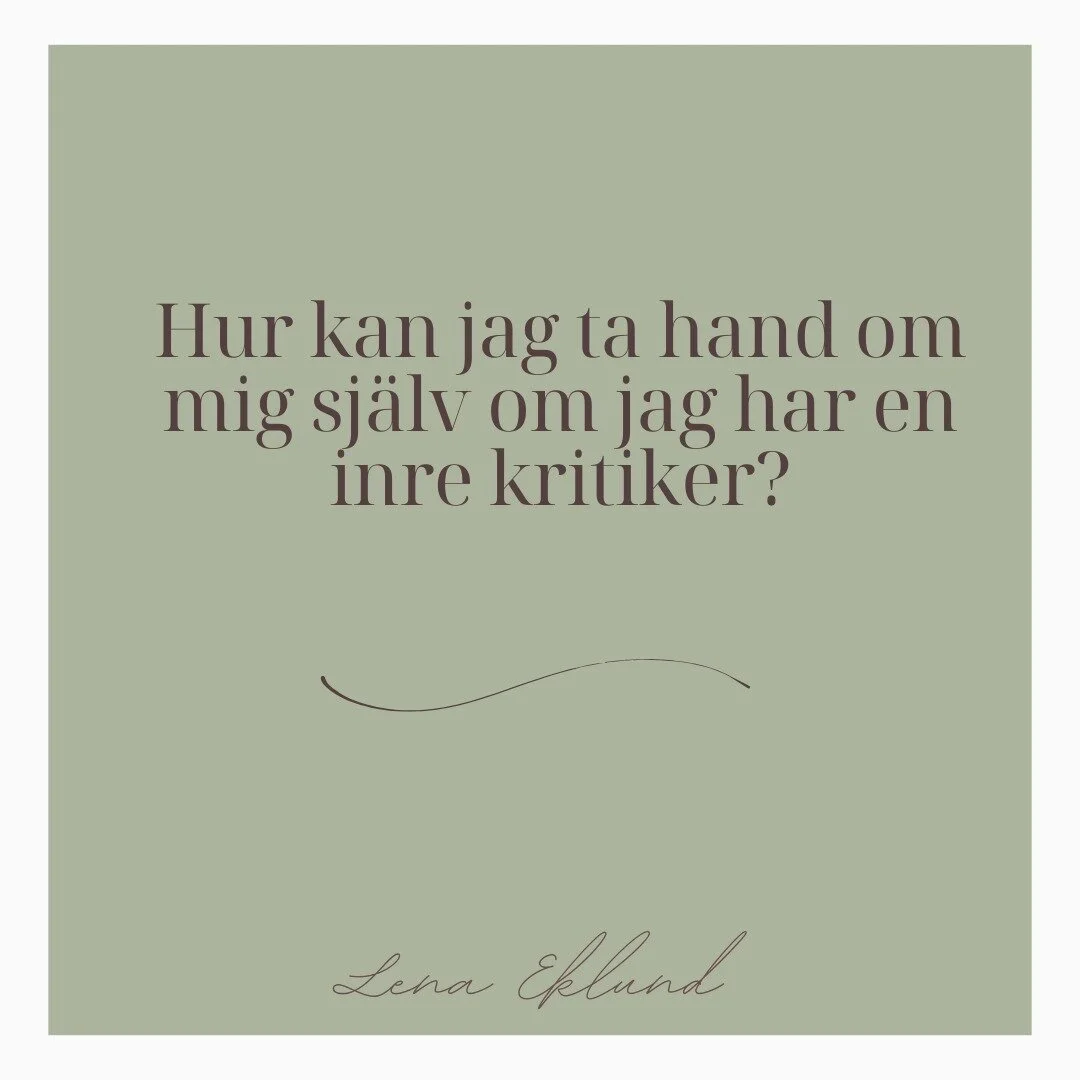 Det f&ouml;rsta vi kan g&ouml;ra &auml;r att bli medveten om den inre kritikerns budskap. Vad s&auml;ger den till dig? Vad f&ouml;rmedlar den i olika situationer? Vad vill den skydda dig ifr&aring;n? 

Det vi ocks&aring; kan g&ouml;ra &auml;r att f&o