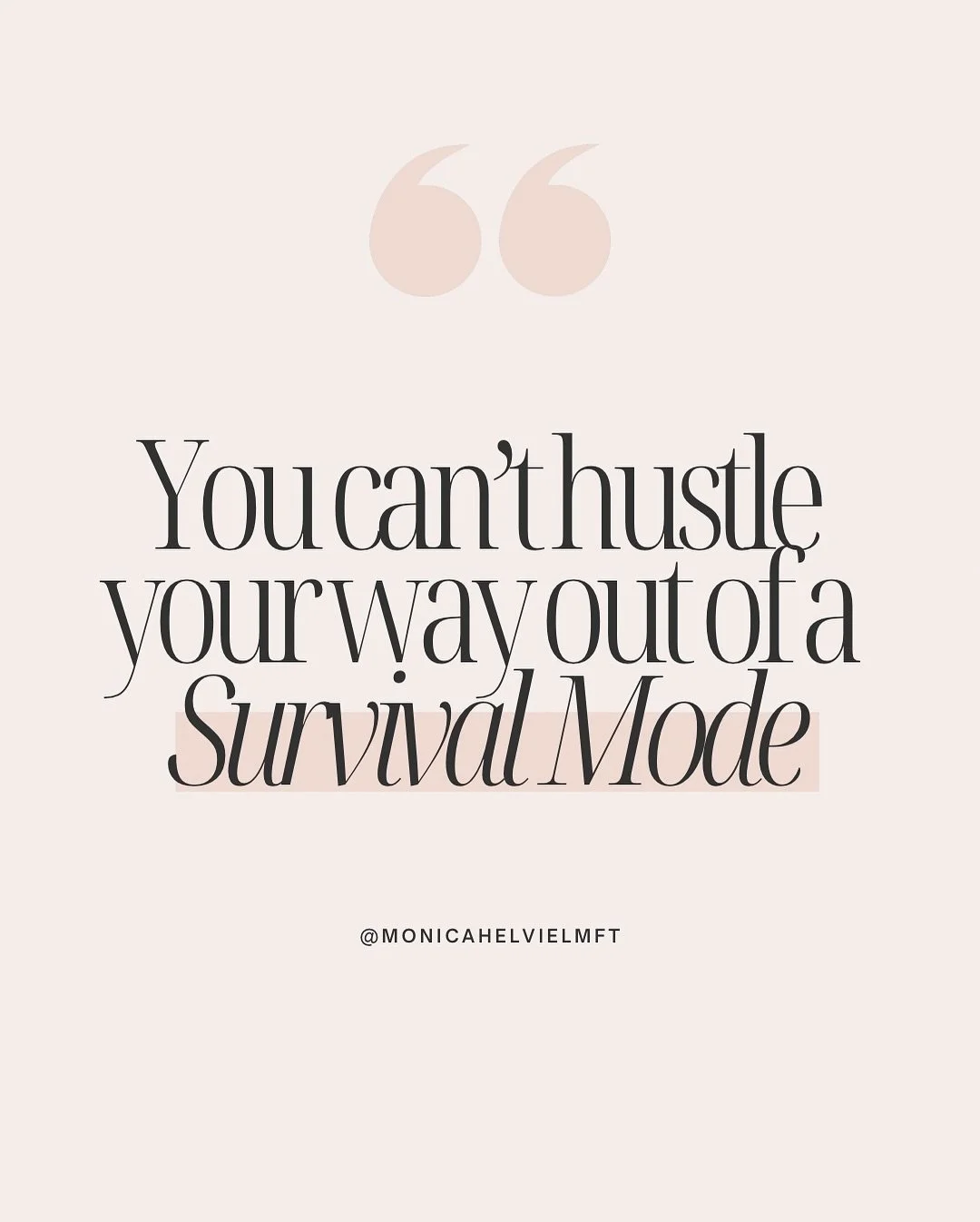 🔥&nbsp;You can&rsquo;t hustle your way out of survival mode.

That&rsquo;s the lie high-achieving women have been sold: &ldquo;If I just work harder, push more, or hold it all together long enough&hellip; I&rsquo;ll finally feel free.&rdquo;

But&he