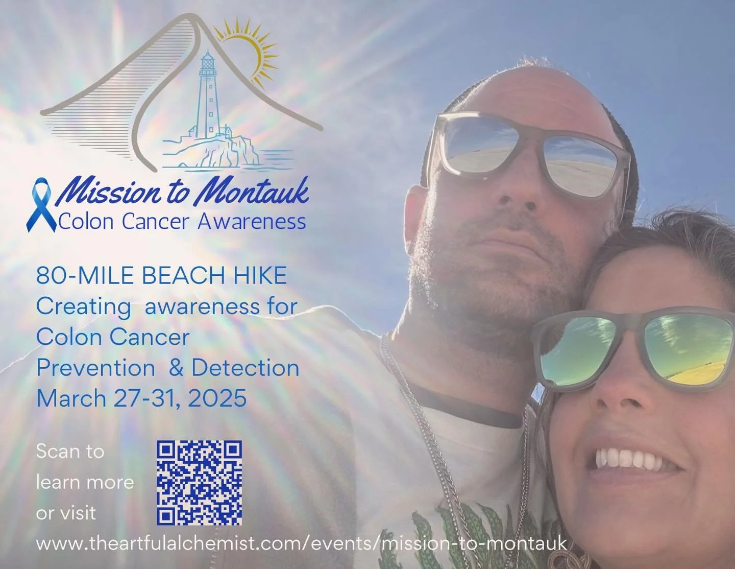 Share this post to raise awareness and save lives.  This is not a fundraiser.  Brian was inspired to create Mission to Montauk to create awareness and save lives.  As a colon cancer survivor (Brian) and someone who has lost family members to colon ca