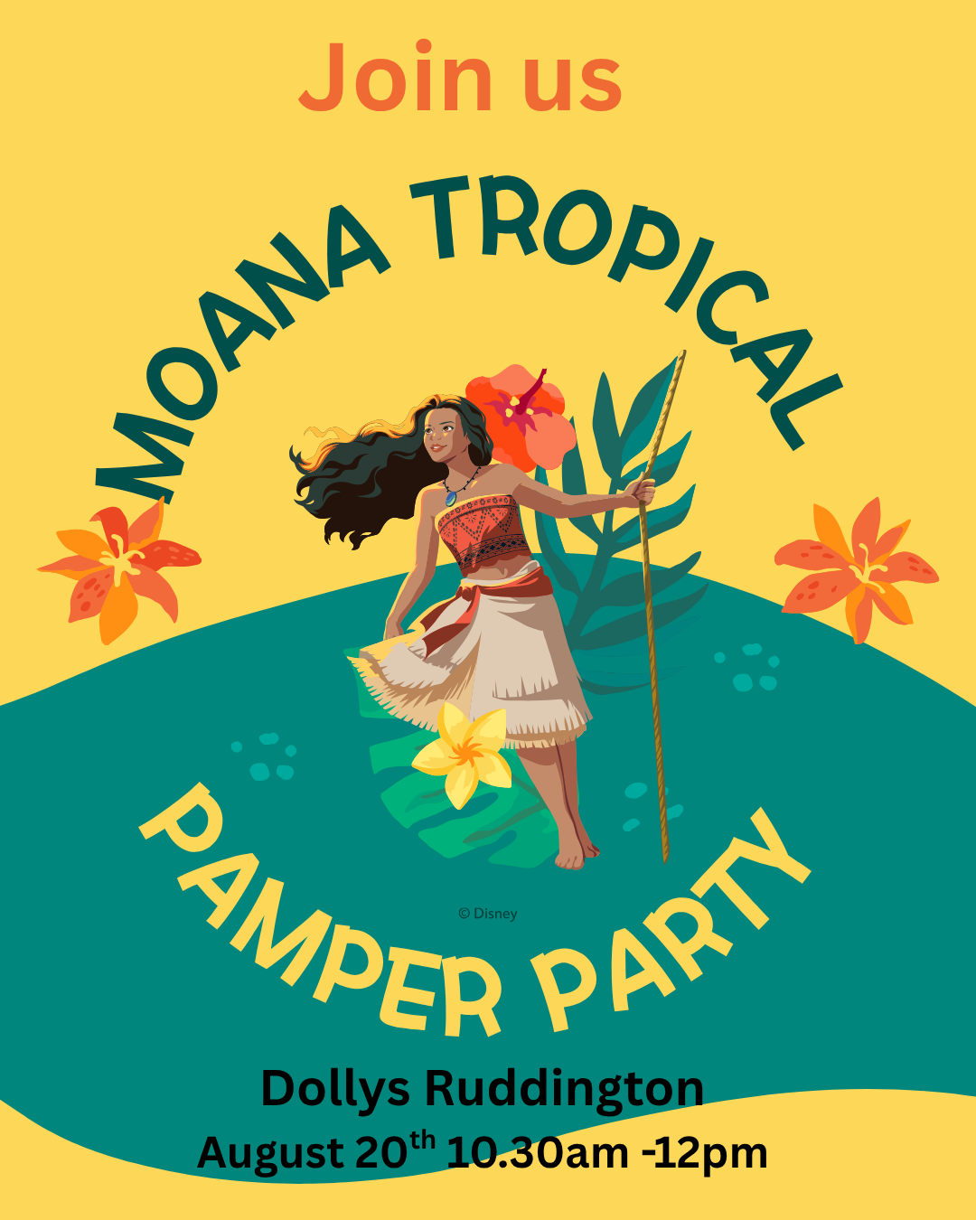 Moana Tropical Pamper Party