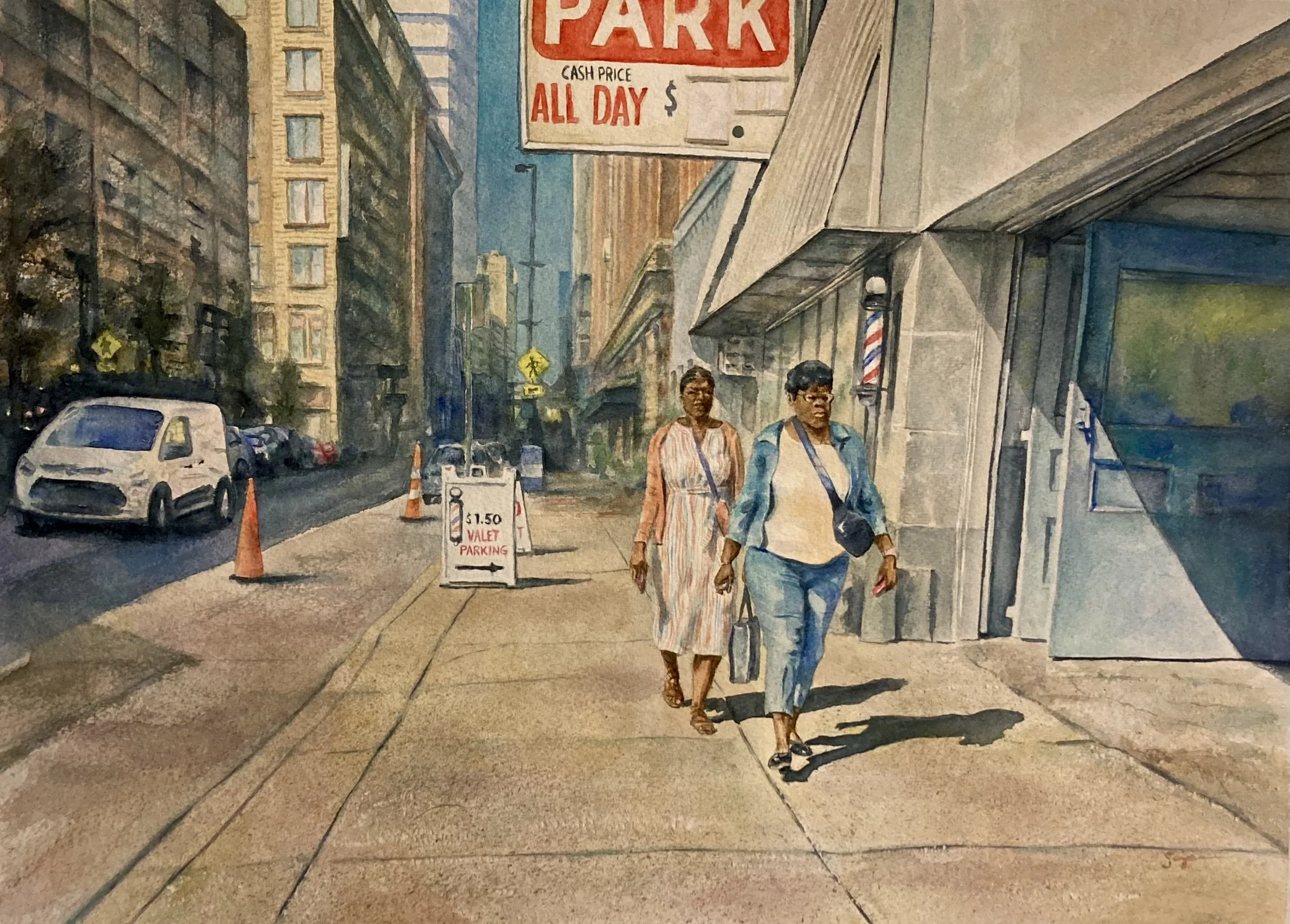 "Rock Steady" was juried into the 100th Annual Hoosier Salon Exhibition, Indiana State Museum in 2024, where it sold to the Tri Kappa sorority for their permanent collection at the Rose-Hulman Institute of Technology.