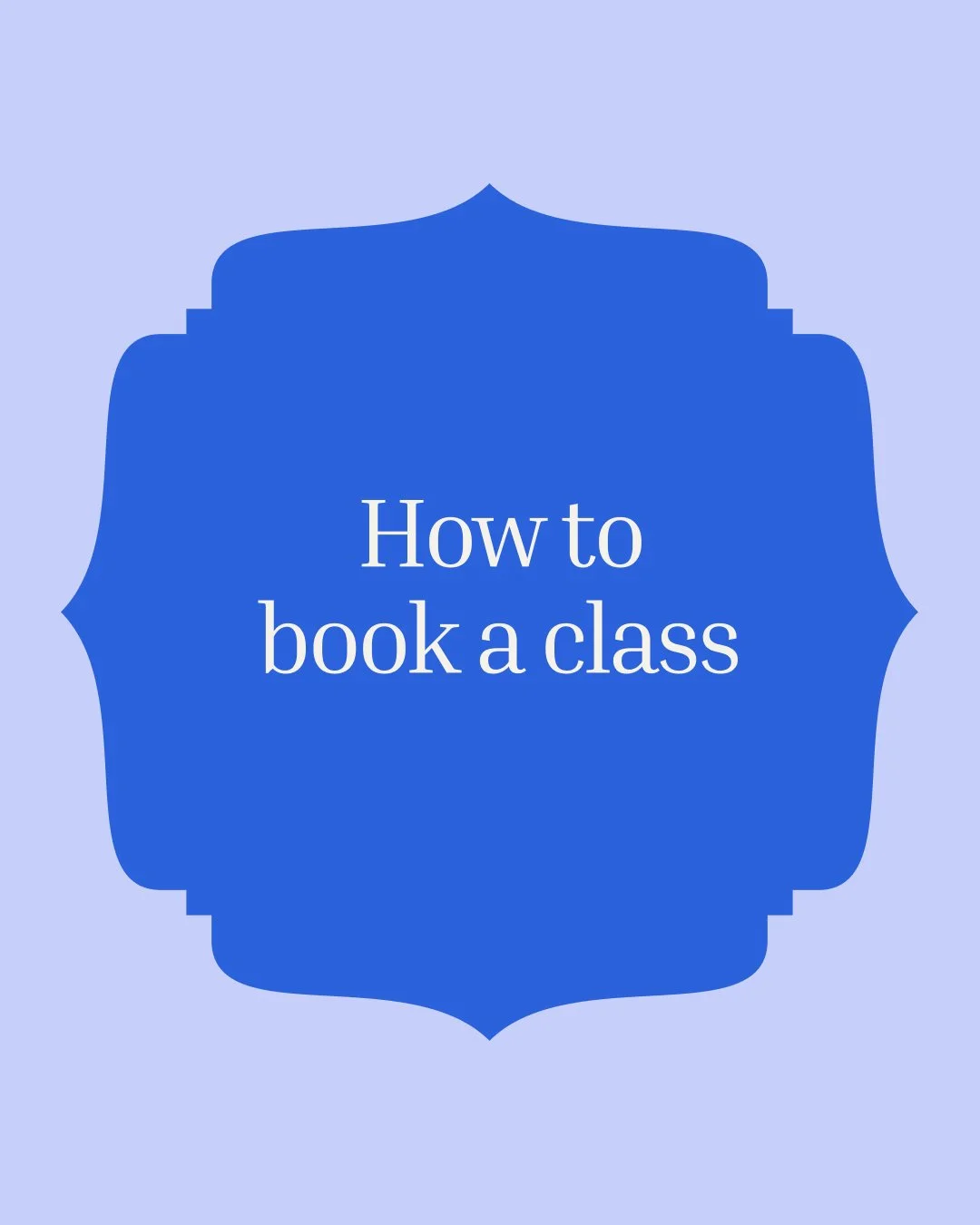 How to book a class