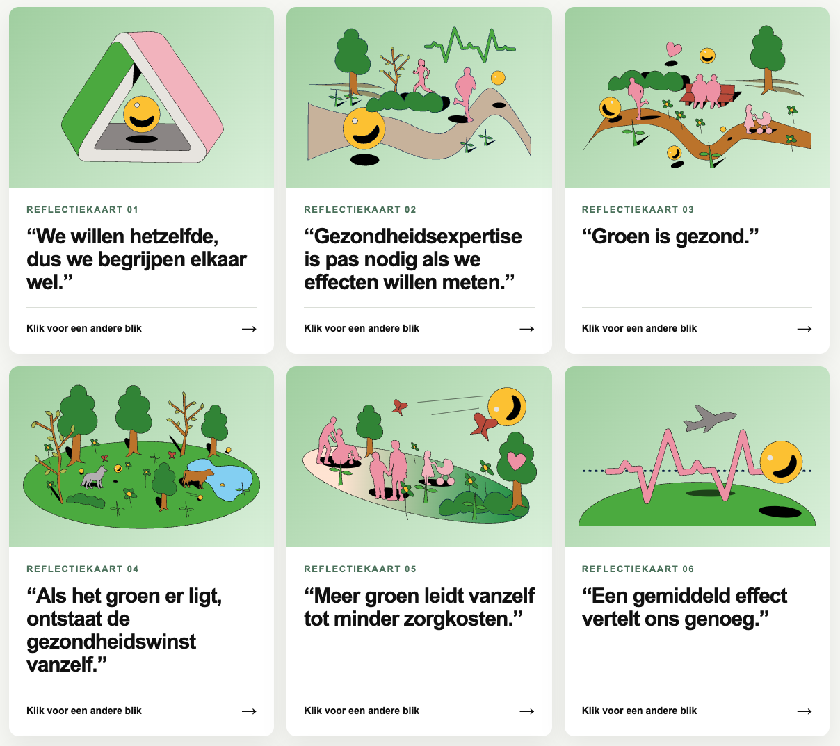 Reflectiekaarten voor groen en gezondheid